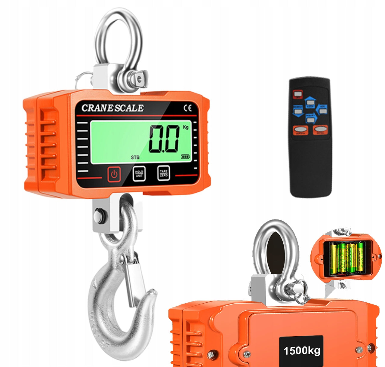 CRANE HOOK SCALE 2000KG 2T STORAGE BIG BAG SUSPENDED HANGING