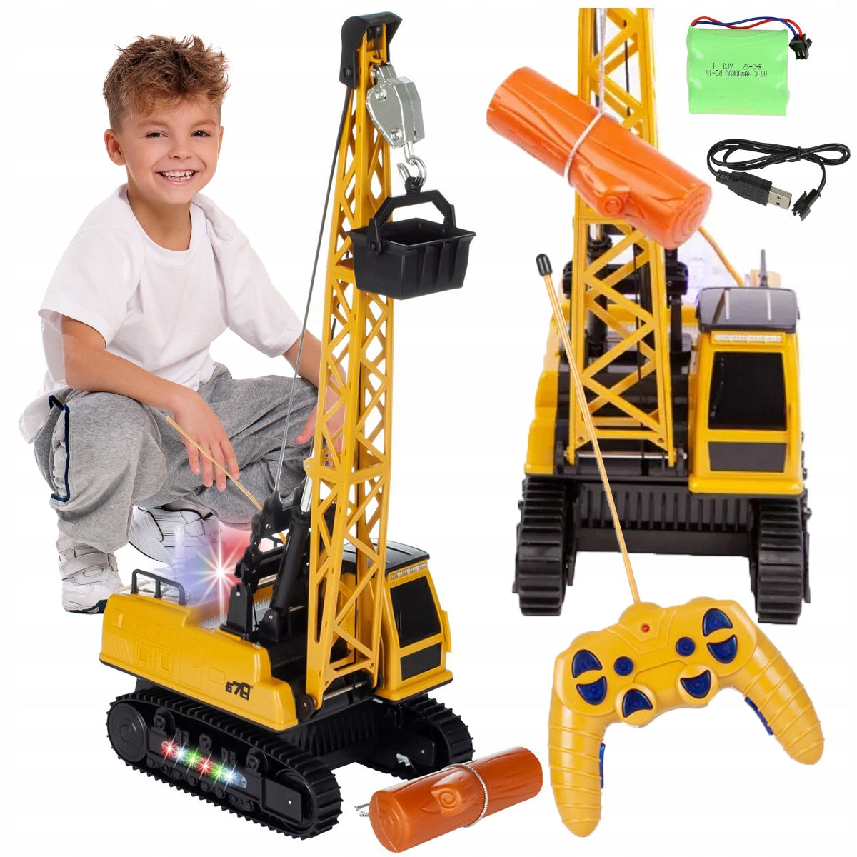 CRANE LARGE XXL REMOTE CONTROLLED LED REMOTE CONTROL FOR KIDS TO PLAY WITH Packaging status original