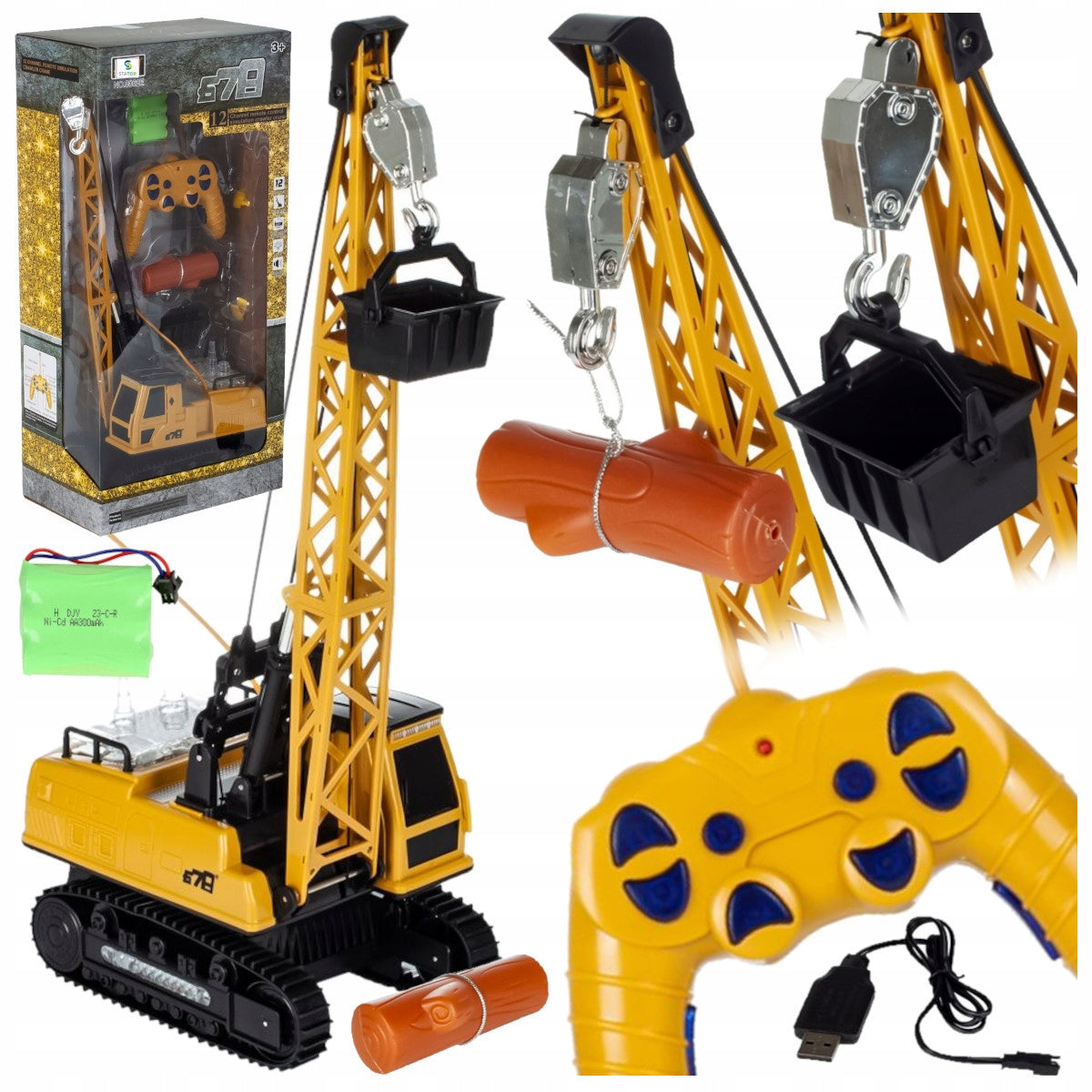 CRANE LARGE XXL REMOTE CONTROLLED LED REMOTE CONTROL FOR KIDS TO PLAY WITH