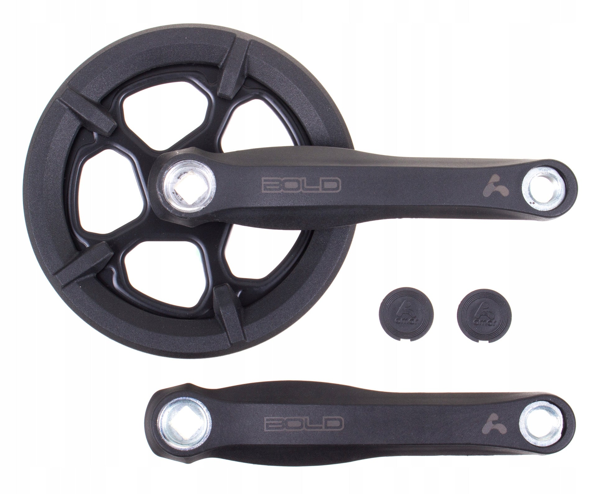 CRANK MECHANISM 38T 170mm BLACK STEEL COVER