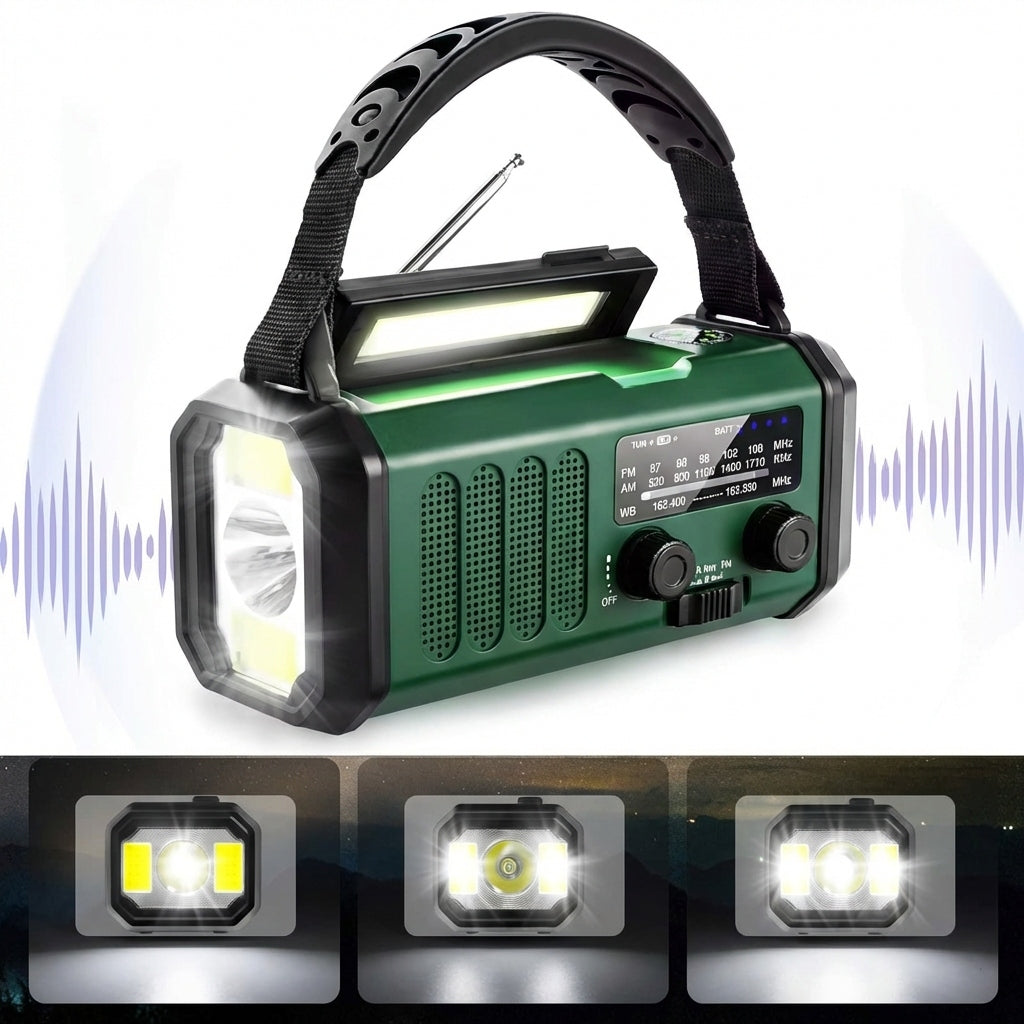 CRANK RADIO Portable Solar Emergency Dynamo Powerbank Construction Radio Packaging status original