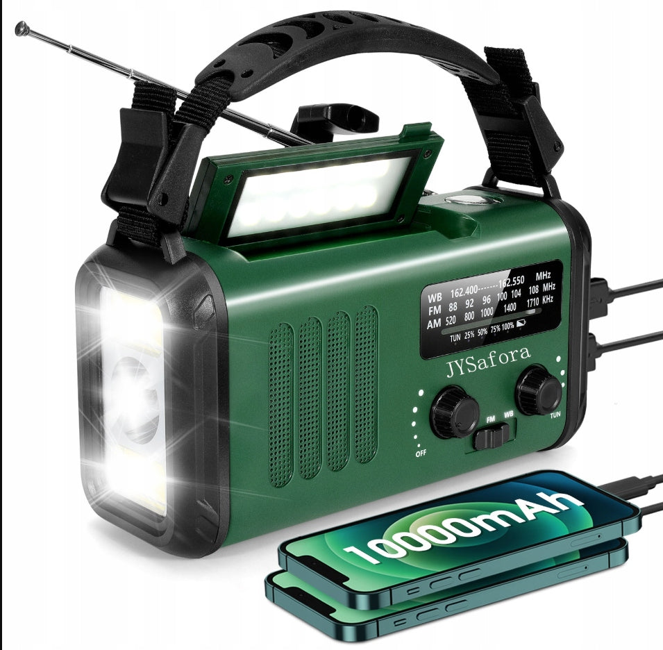 CRANK RADIO Portable Solar Emergency Dynamo Powerbank Construction Radio