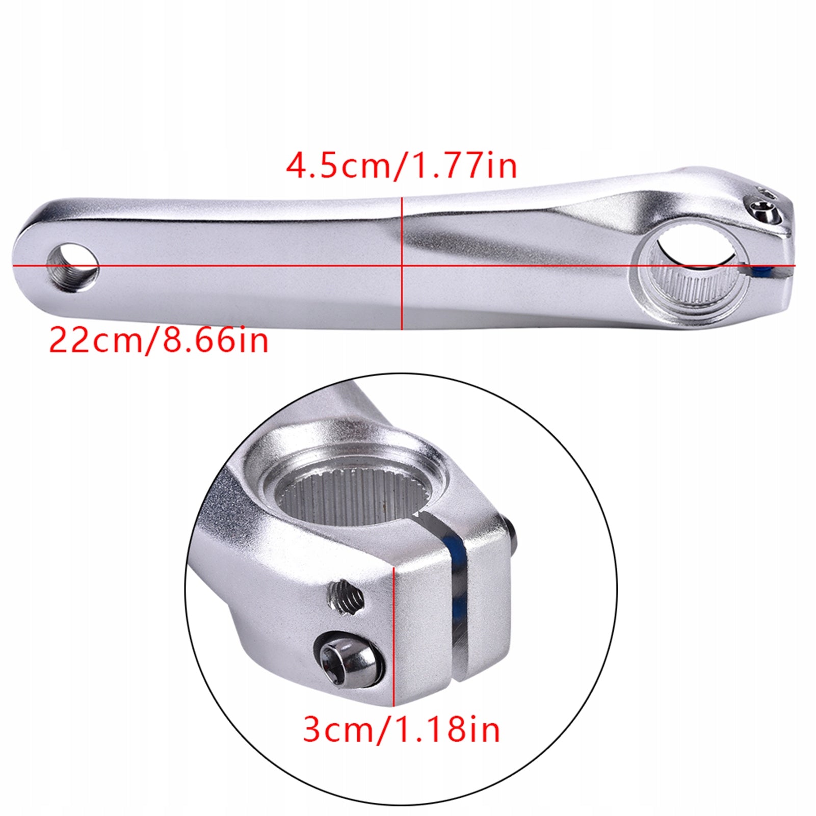 CRANK ROUND LEFT 22 CM ALUMINIUM FOR BICYCLE 590 610 SLX XT XTR Manufacturer code TJ04814-02