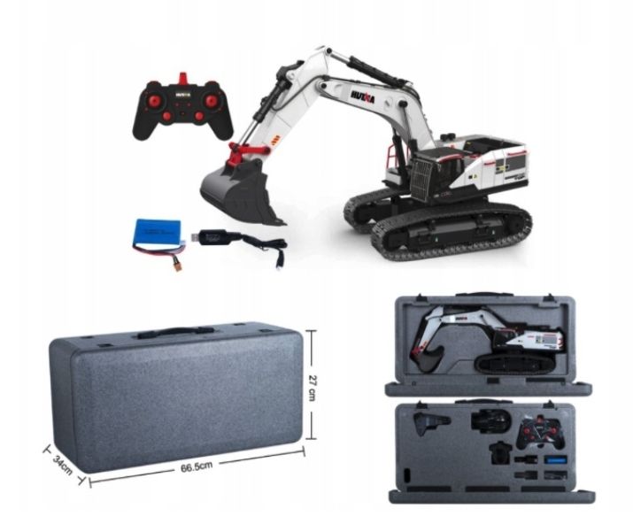 CRAWLER EXCAVATOR HUINA 1594 TOY RC VEHICLE GIFT FOR CHILDREN Brand Pan i Pani Gadżet