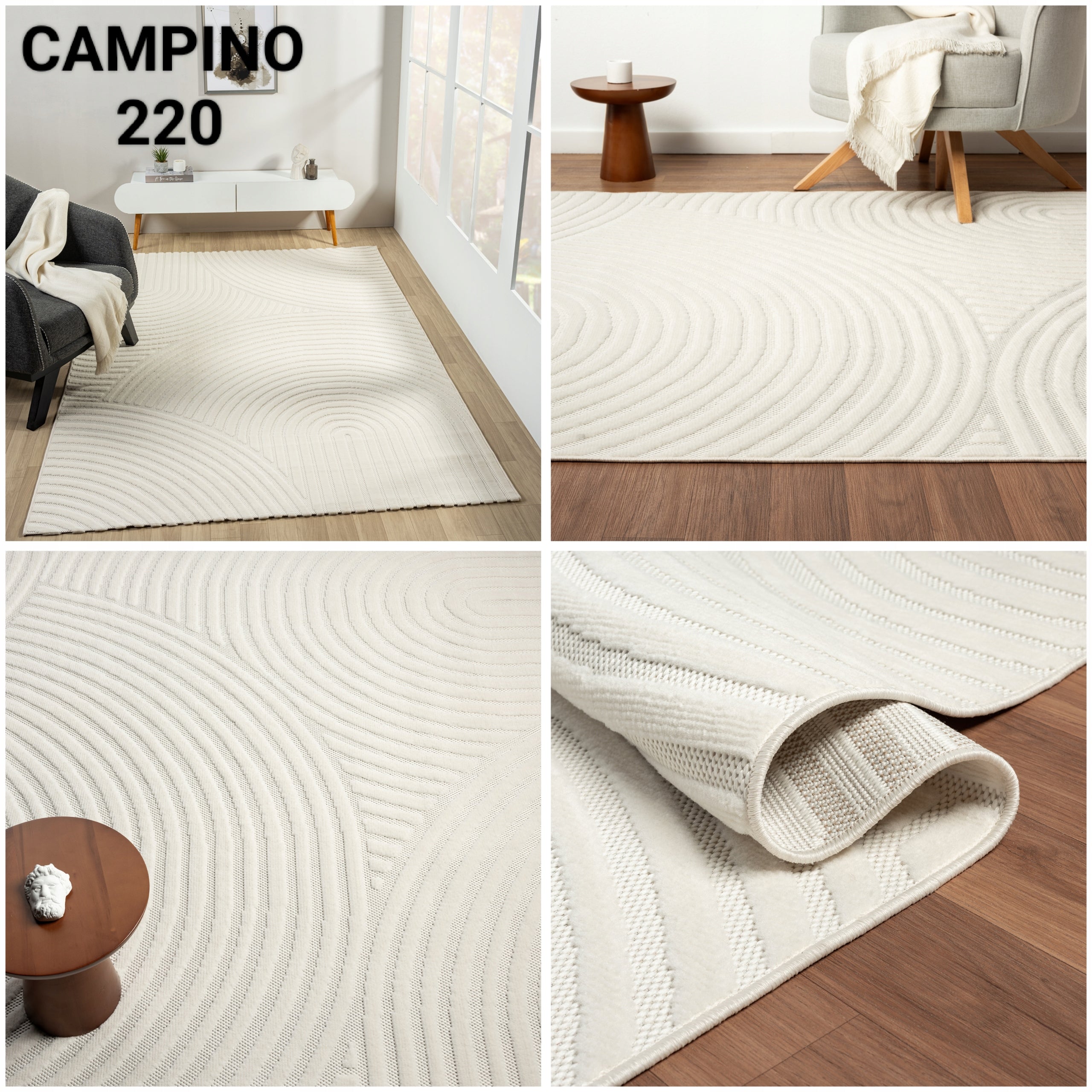 CREAMY STYLISH LARGE CARPET 200x290 about 200x300 for LIVING ROOM SCANDINAVIAN Mix Brand Sindbad