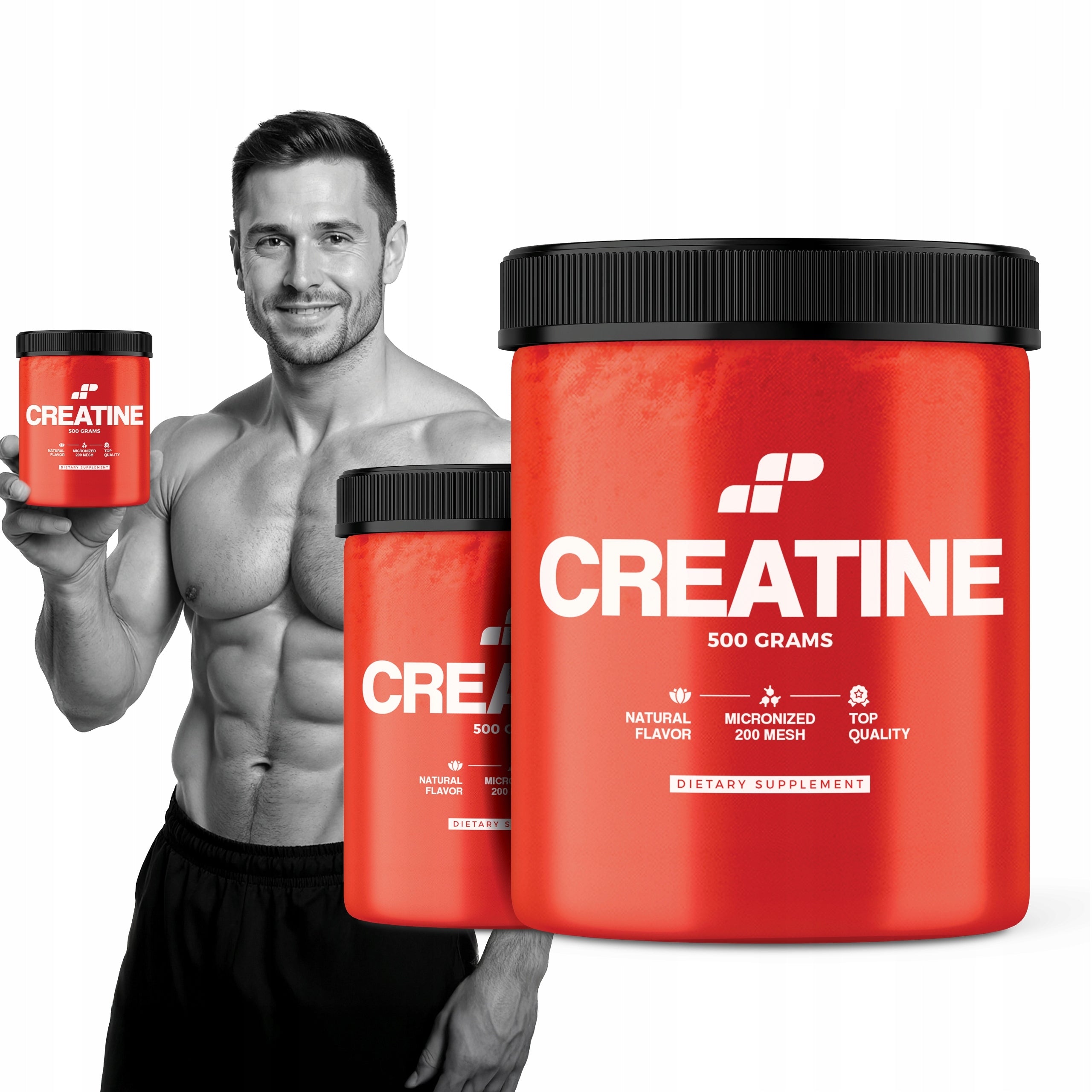 CREATINE 2x 500g = 1kg MONOHYDRATE 1000g STRENGTH MASS 200 MESH MP