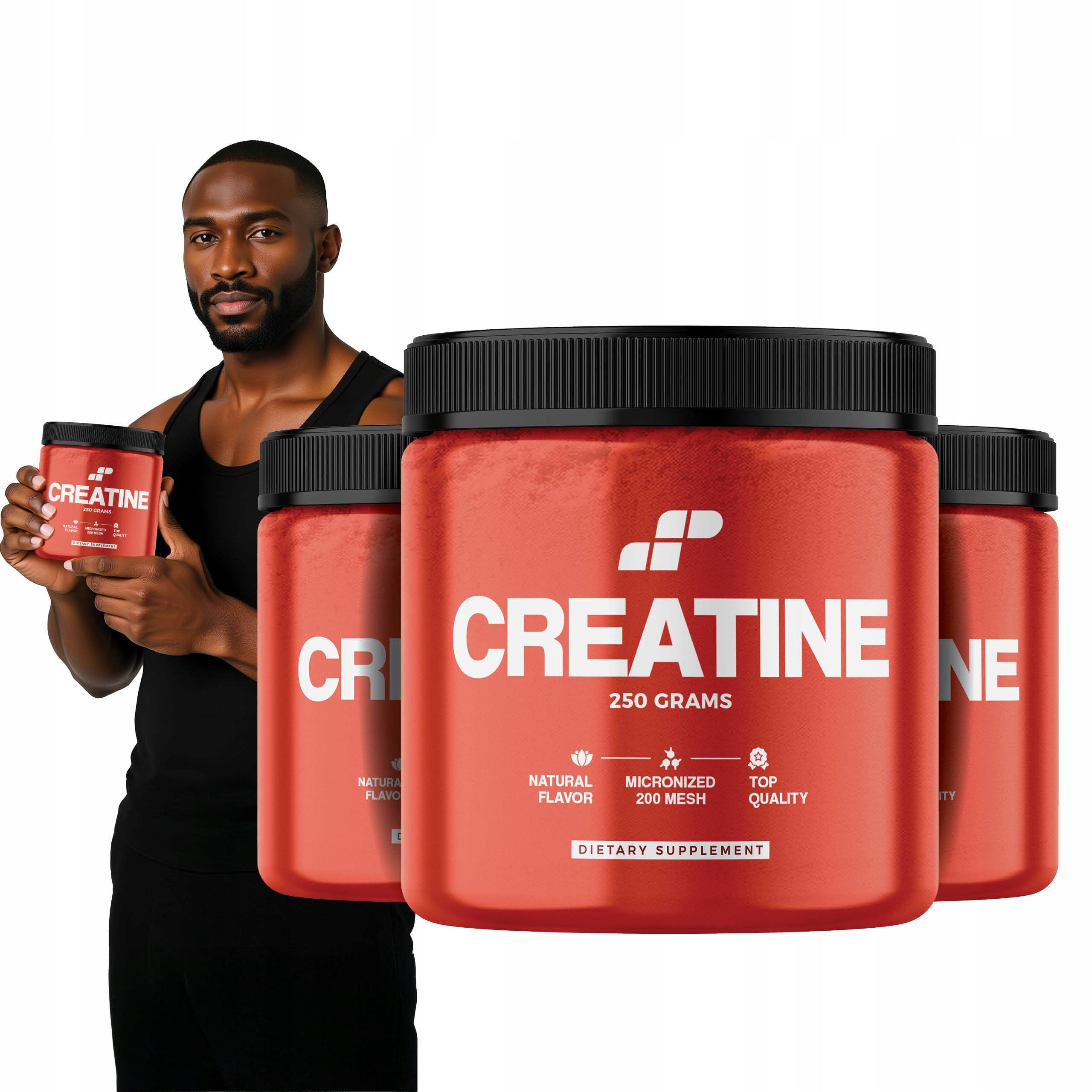 CREATINE 3x 250g = 750g PURE CREATINE 200 MESH MONO STRENGTH MASS MP Nutrition