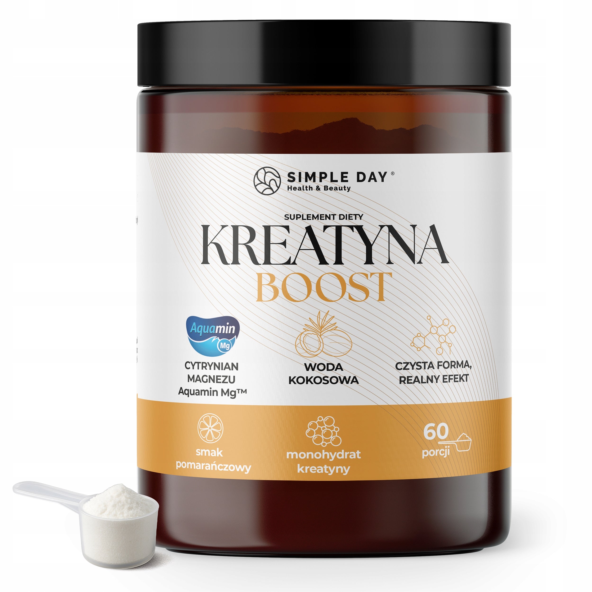 CREATINE BOOST CREATINE MONOHYDRATE + Coconut Water + Magnesium Aquamin Mg 600g Packaging status original