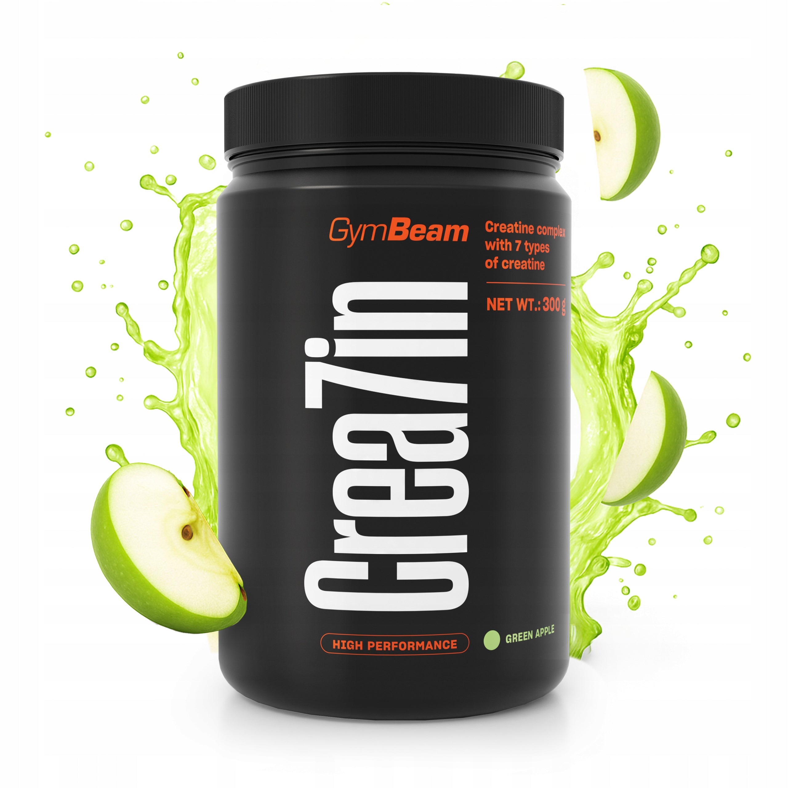 CREATINE CREA7IN COMPLEX 7 FORMS L-CITRULLINE VEGAN GymBeam 300g apple
