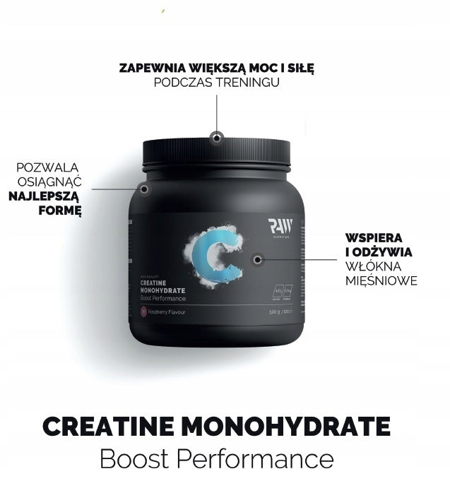 CREATINE FLAVORLESS MONOHYDRATE 500G RAW NUTRITION CREATINE POWDER NATURAL Packaging status original