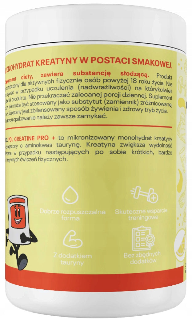 CREATINE LEMON MONOHYDRATE 500g Creatine Pro + Taurine Supplement Kol-Pol EAN (GTIN) 5904041071355