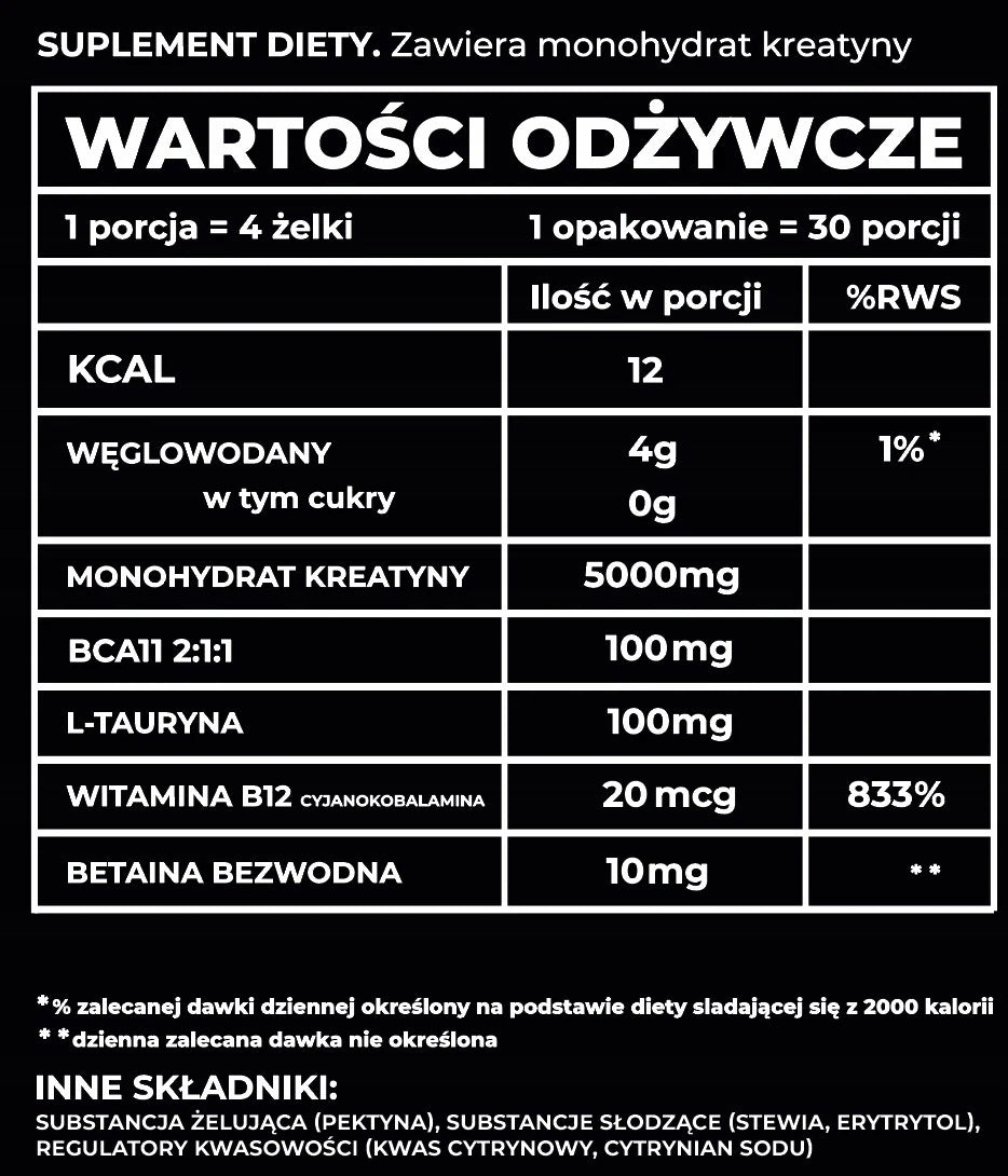 CREATINE MONOHYDRATE BLUEBERRY GUMMIES 360 PCS BCAA TAURINE COLLAGEN B12 BETAINE Packaging status original