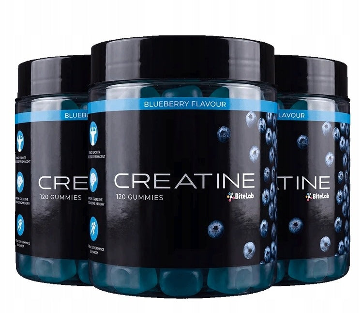CREATINE MONOHYDRATE BLUEBERRY GUMMIES 360 PCS BCAA TAURINE COLLAGEN B12 BETAINE