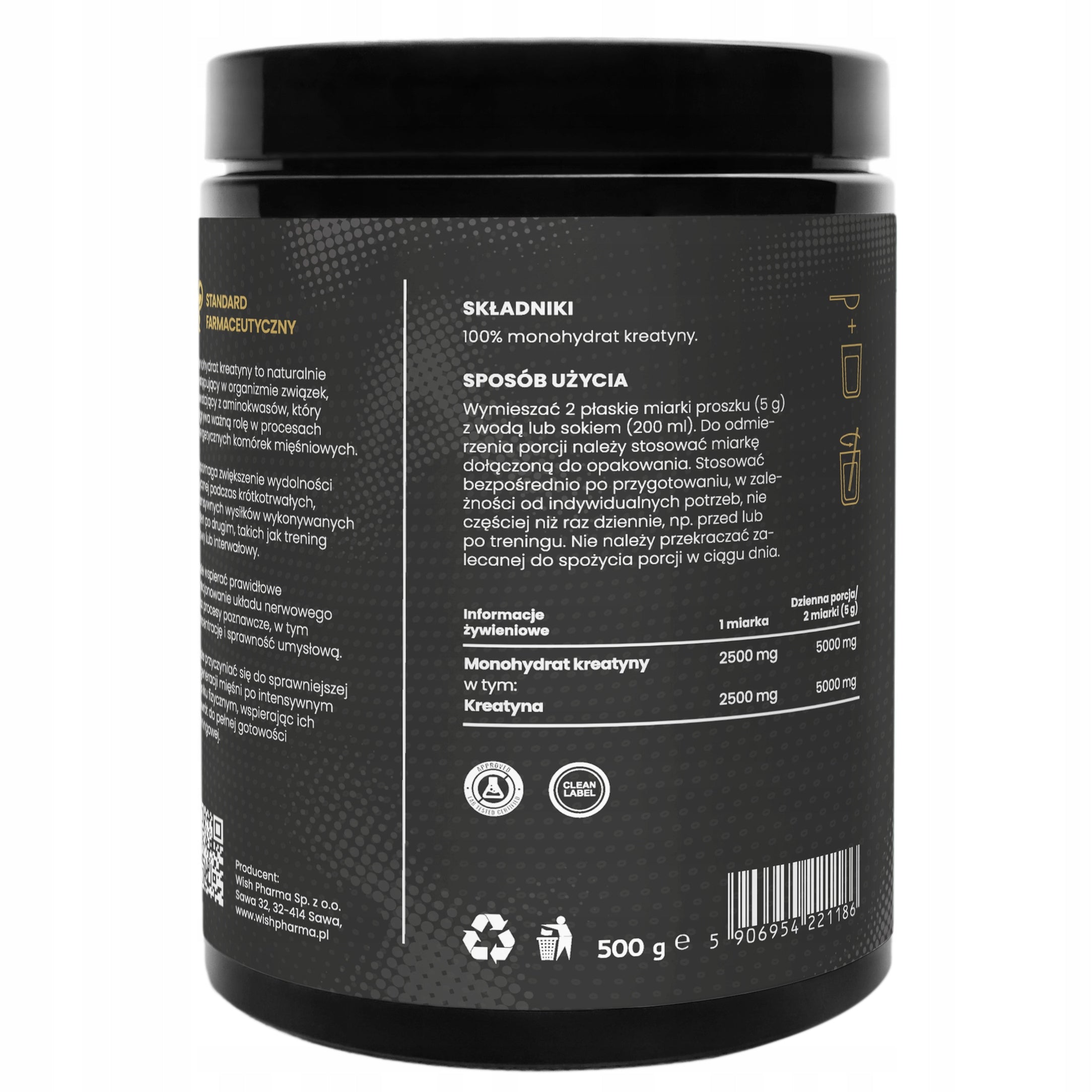 CREATINE MONOHYDRATE CREATINE Natural Muscle Regeneration Strength 500 g Brand no brand