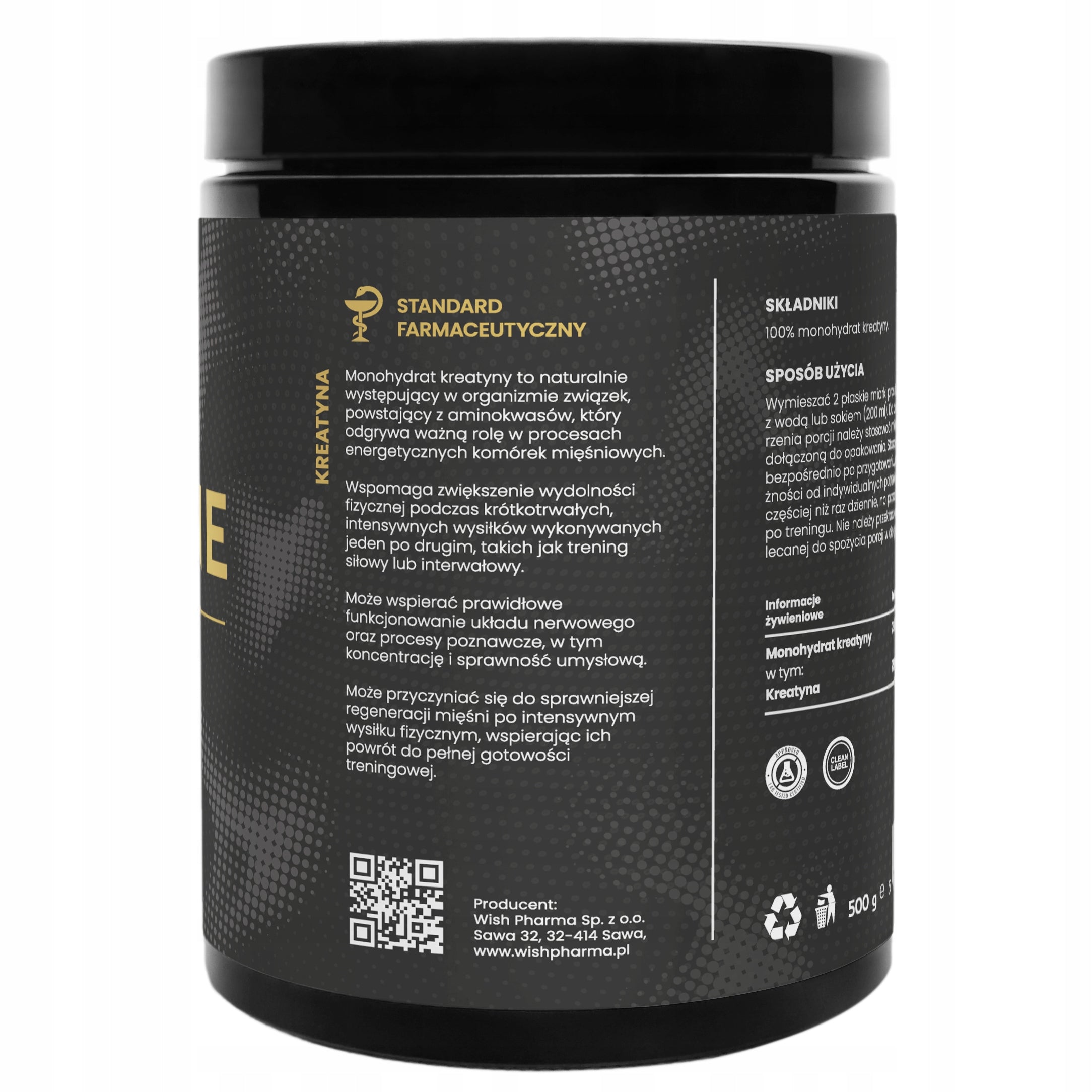 CREATINE MONOHYDRATE CREATINE Natural Muscle Regeneration Strength 500 g Expiration date not specified