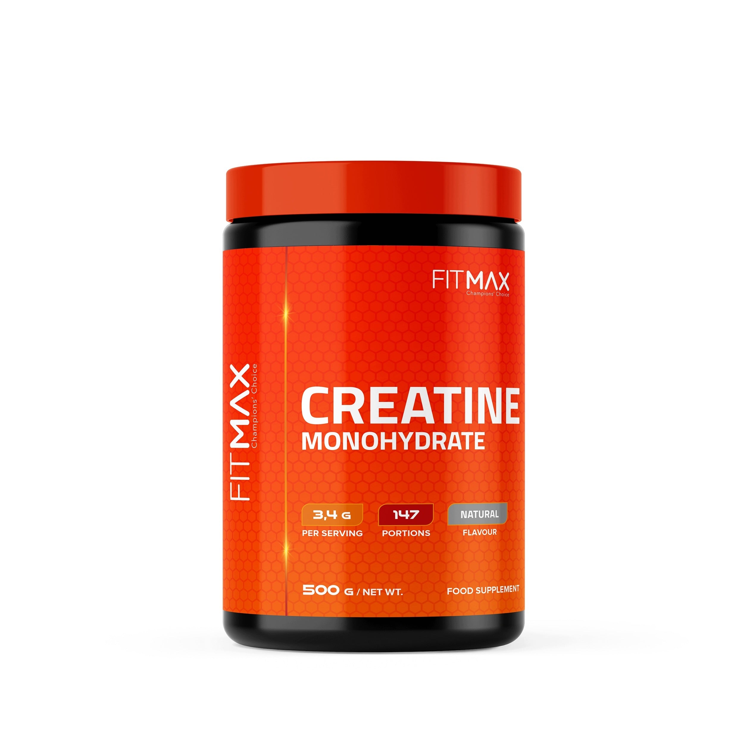 CREATINE MONOHYDRATE FITMAX Creatine Monohydrate 500g Natural 147 leek + B6