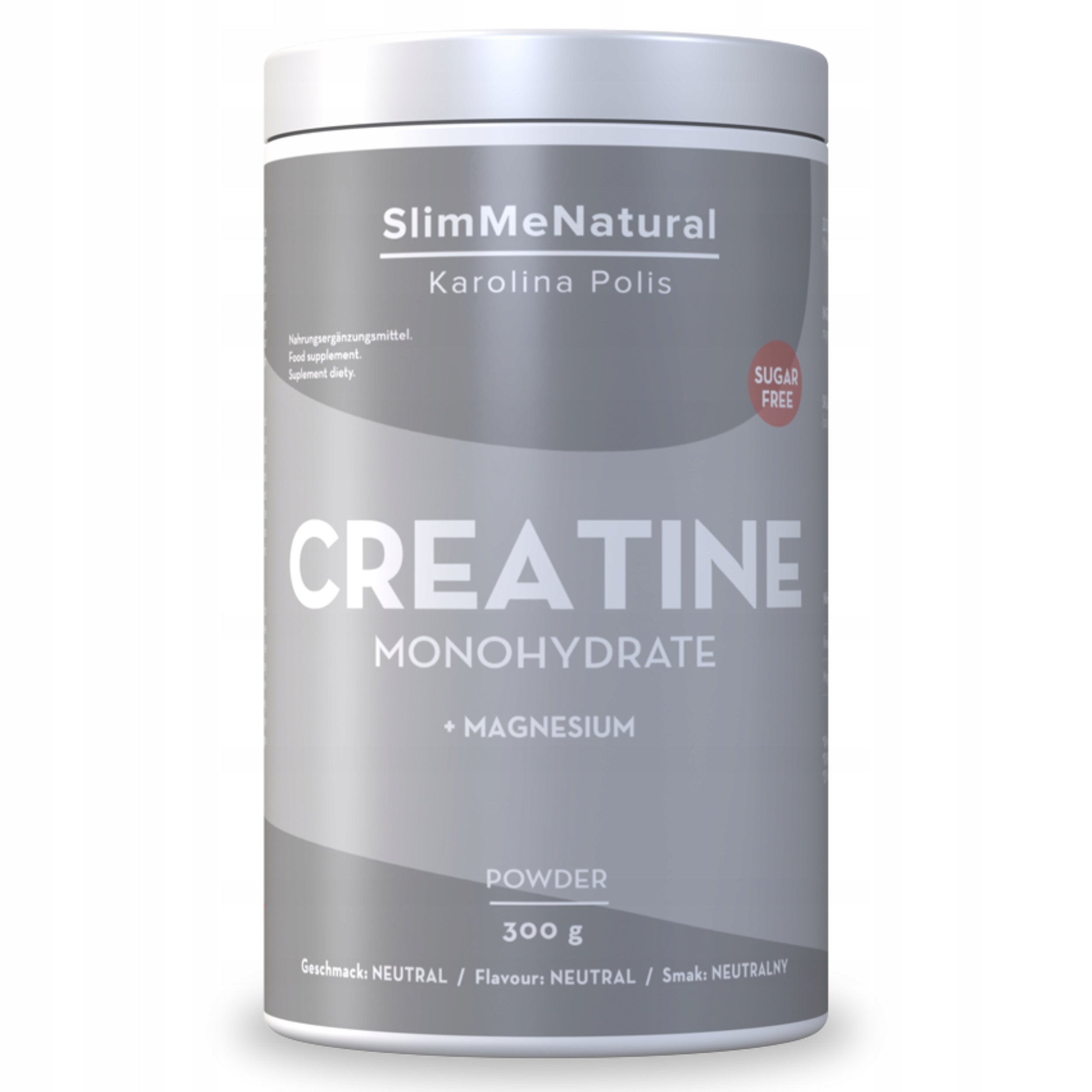 CREATINE MONOHYDRATE + MAGNESIUM 300g Neutral Flavour Without Sugar