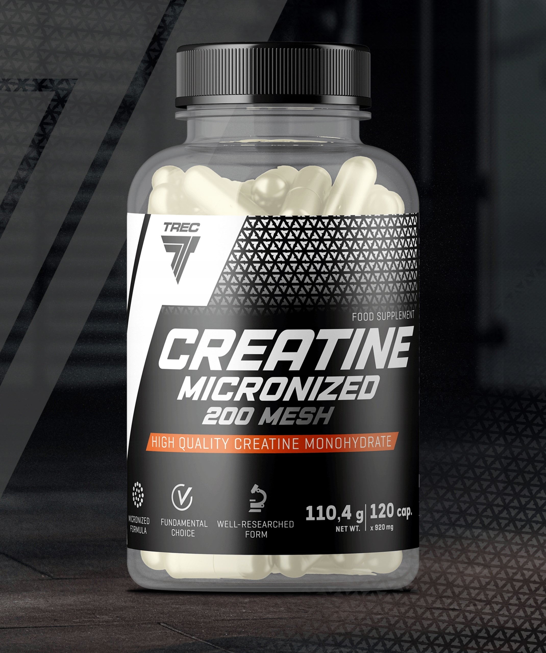 CREATINE MONOHYDRATE Trec Creatine Micronized 200 Mesh 120 MUSCLE Caps EAN (GTIN) 5902114043995