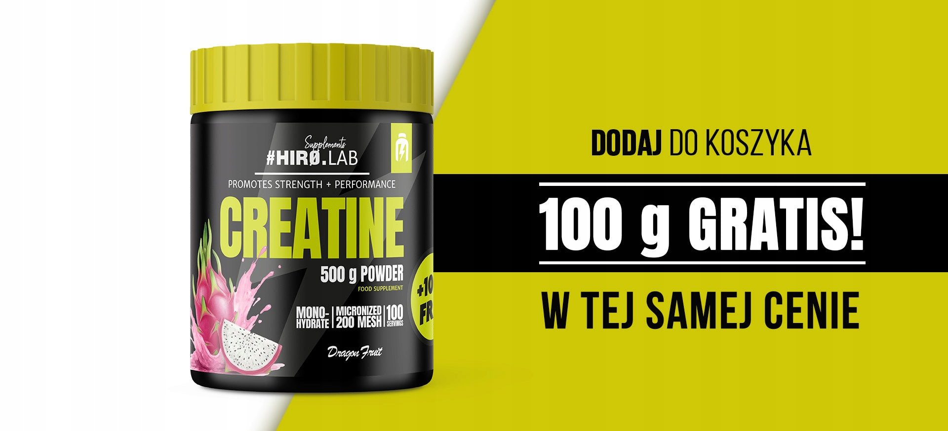 CREATINE MONOHYDRATE powder HIRO.LAB 500g +100g FREE CREATINE MONOHYDRATE Manufacturer code 1000024280#248