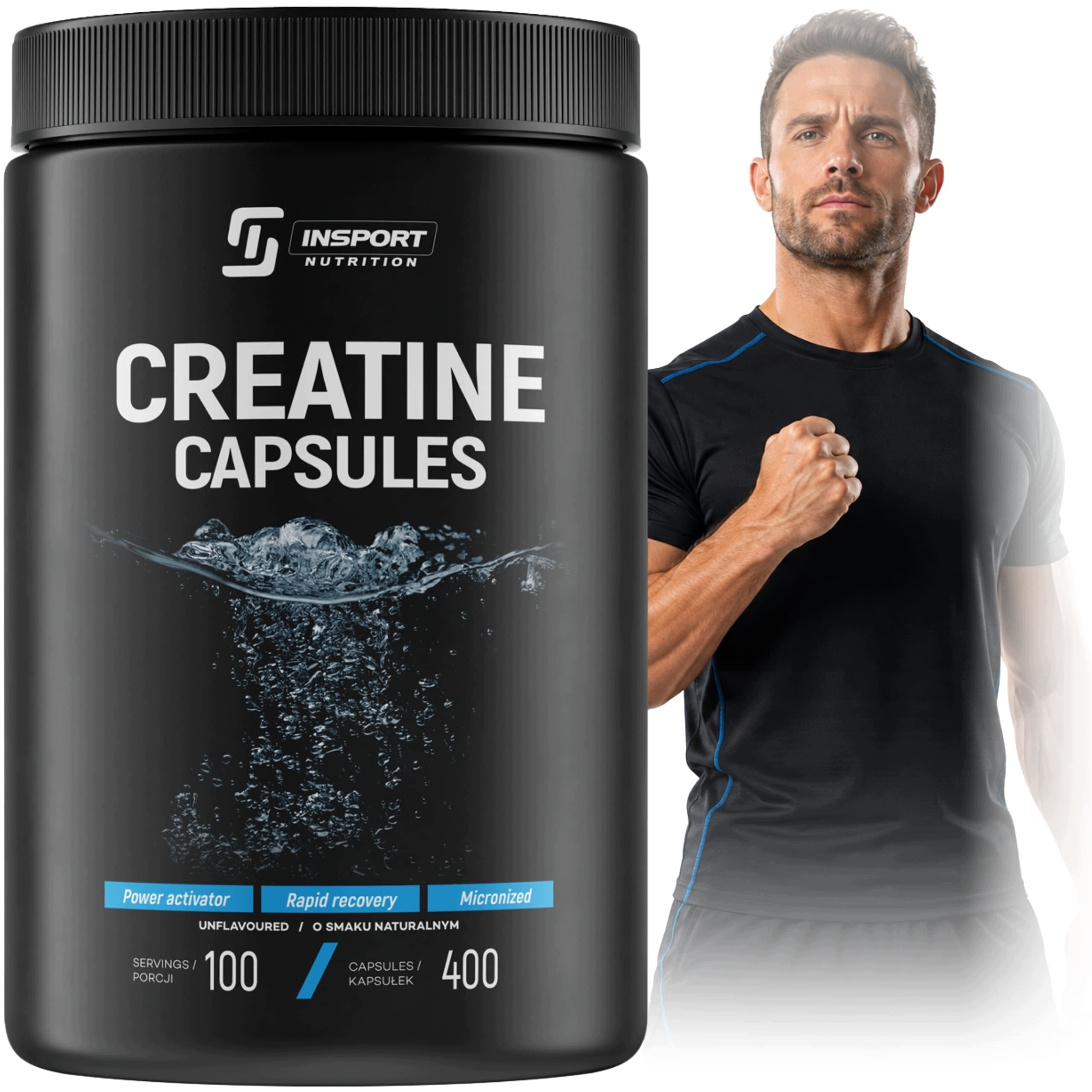CREATINE Monohydrate 400 kap MICRONIZED Creatine Monohydrate | INSPORT