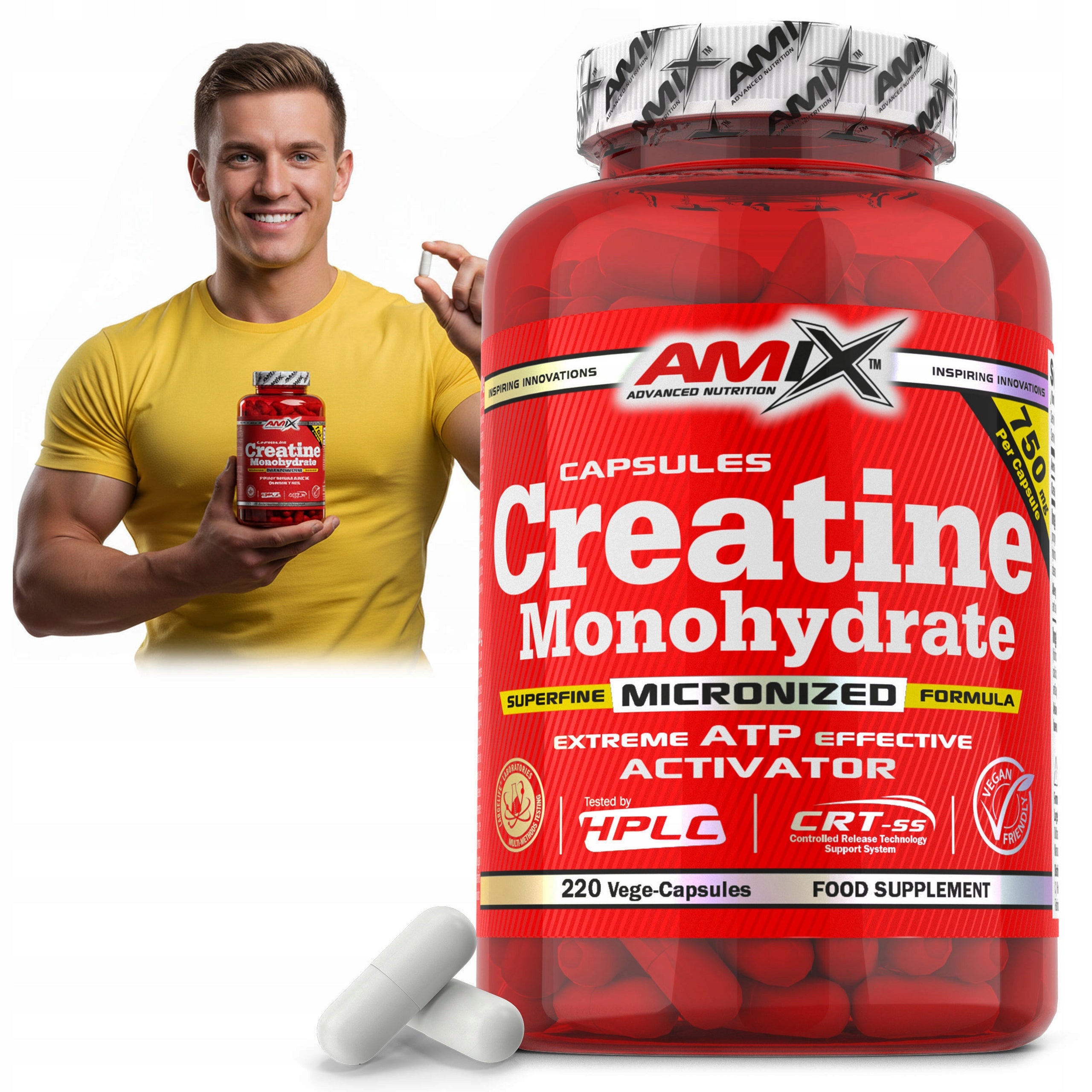 CREATINE TABLETS Strong! 70 servings creatine monohydrate Creatine Amix
