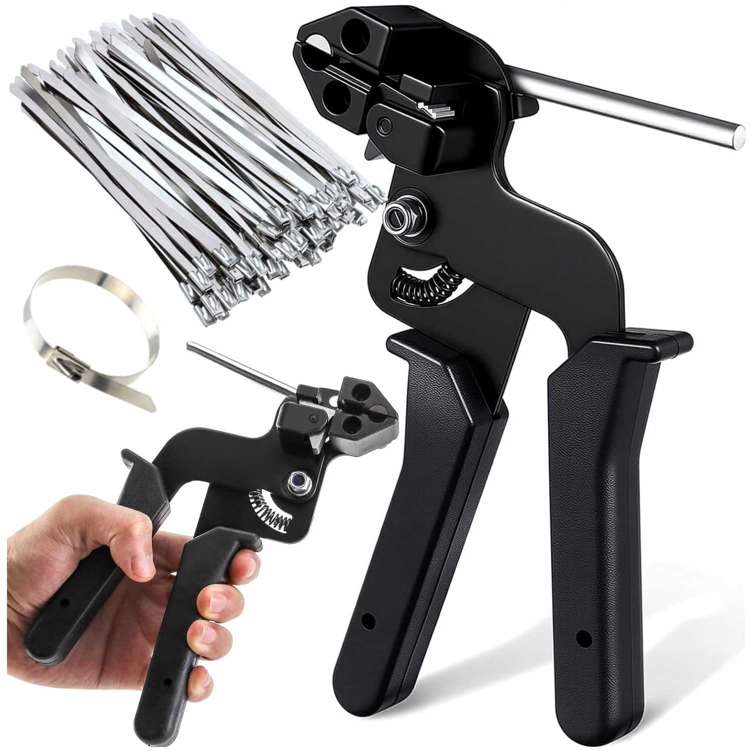CRIMPER FOR STEEL TRITITE BANDS METAL PLIERS +110PCS BANDS