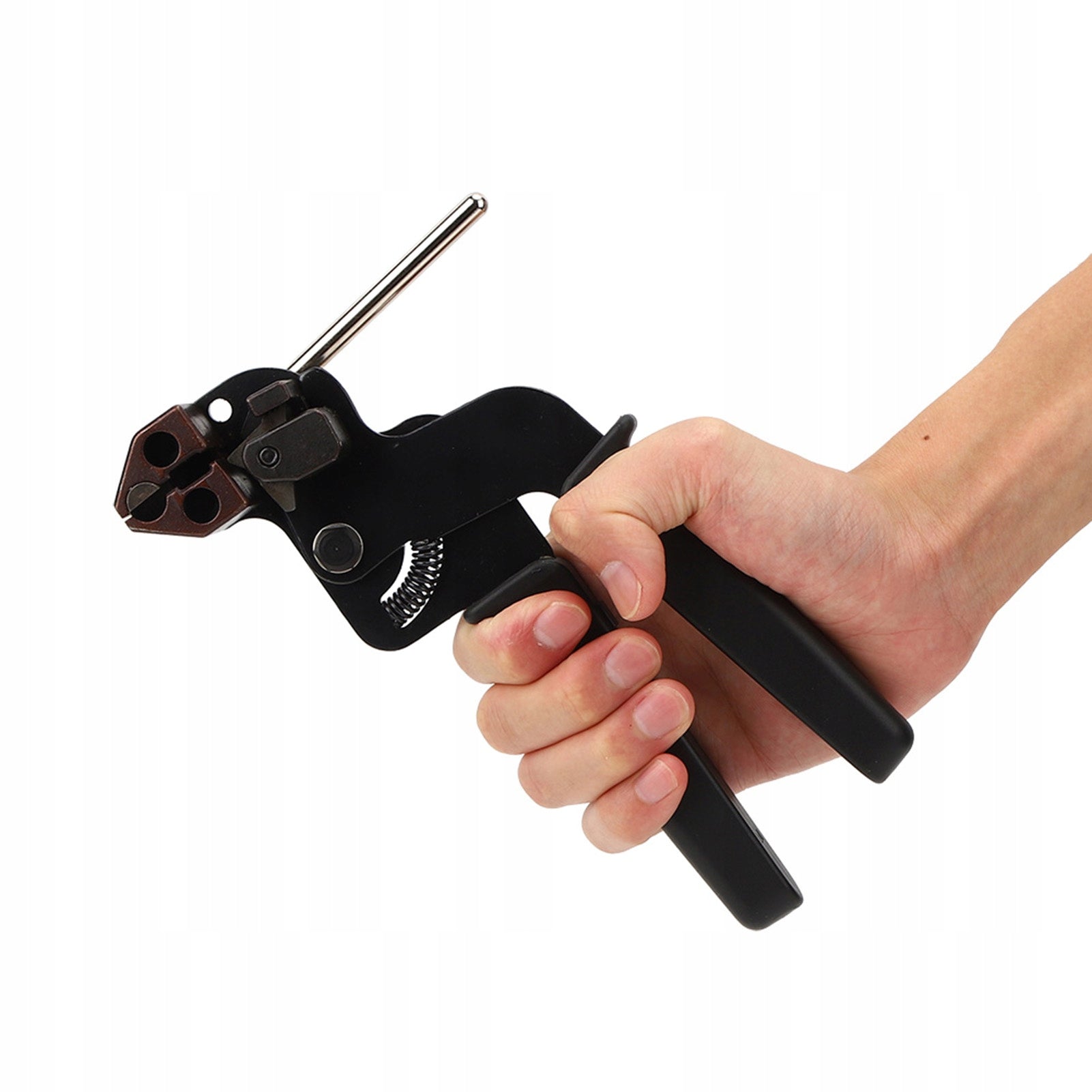 CRIMPING MACHINE FOR STEEL BANDS CUTTER 10MM CRIMPING CABLE CUTTING Product weight with unit packaging 0.69 kg