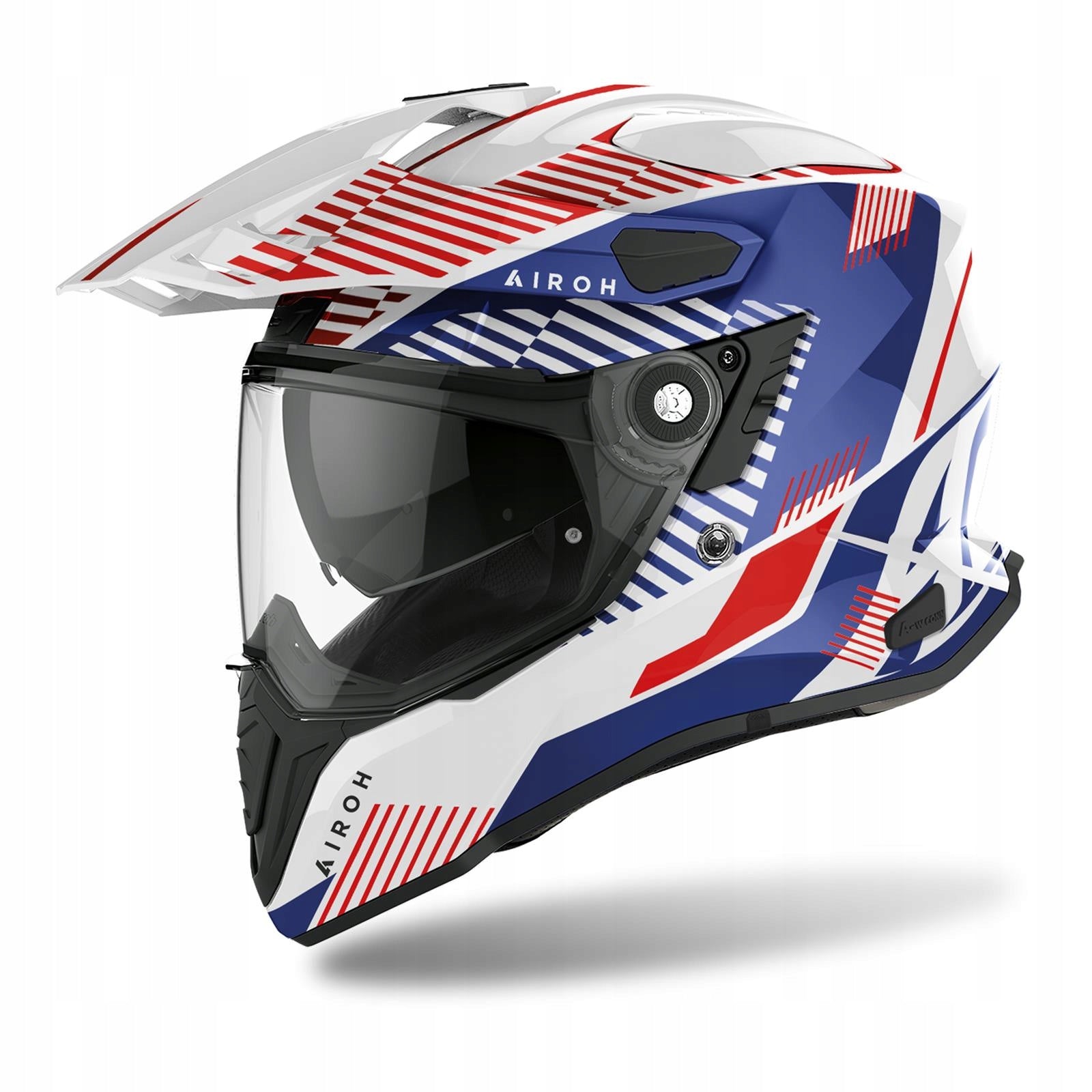 CROSS ATV QUAD ENDURO AIROH HELMET COMMANDER BOOST WHITE/BLUE GLOSS R. XL