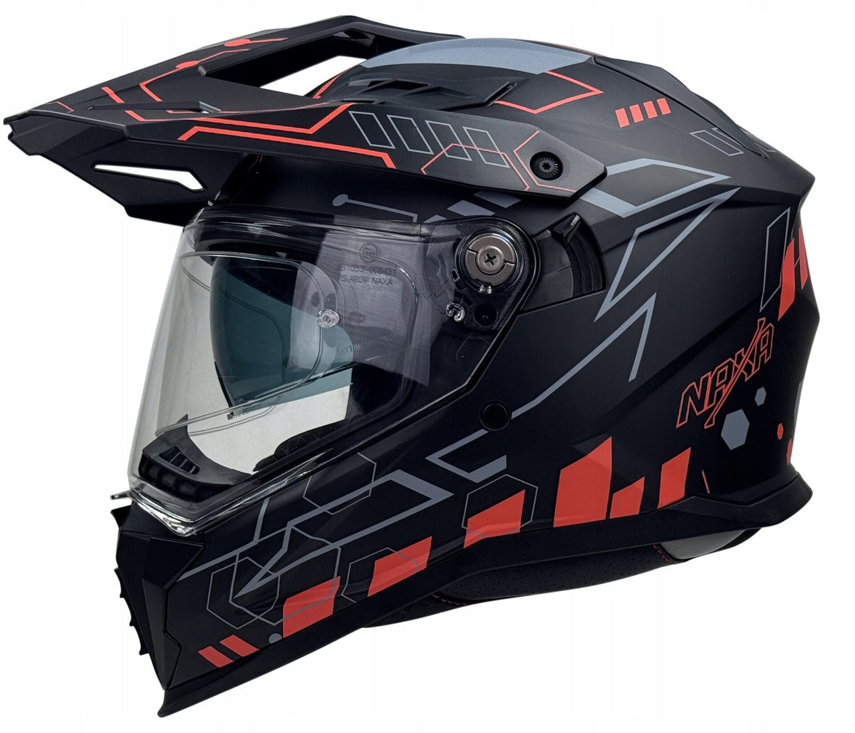 CROSS ENDURO HELMET NAXA BLACK ORANGE MAT PINLOCK SIZE XL Manufacturer Naxa