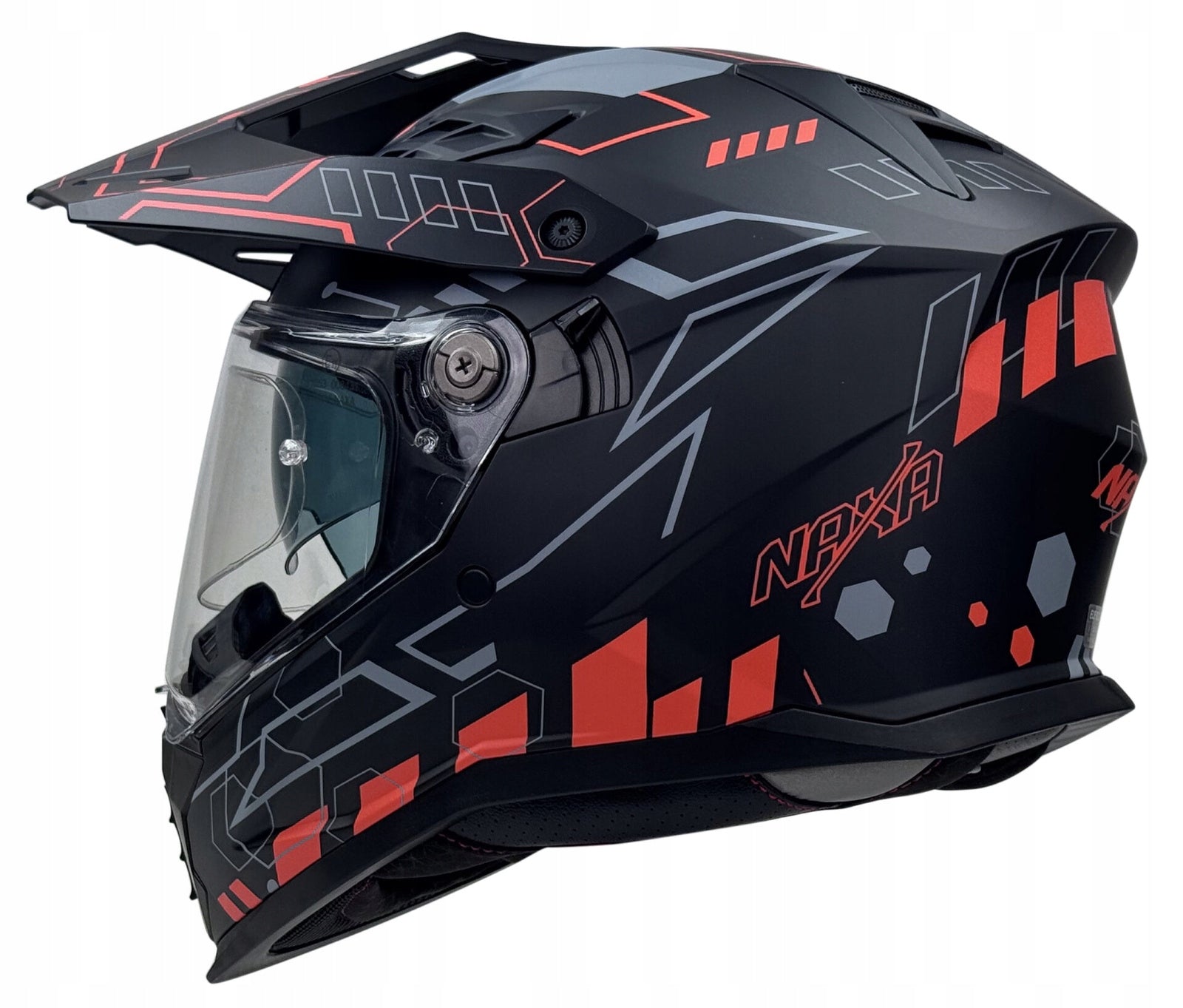 CROSS ENDURO HELMET NAXA BLACK ORANGE MAT PINLOCK SIZE XL Size XL