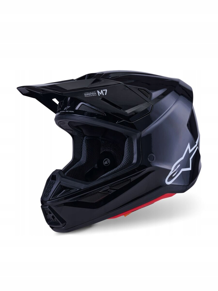 CROSS HELMET ALPINESTARS SUPERTECH M7 BLACK GLOSS S 8301326-1180-S