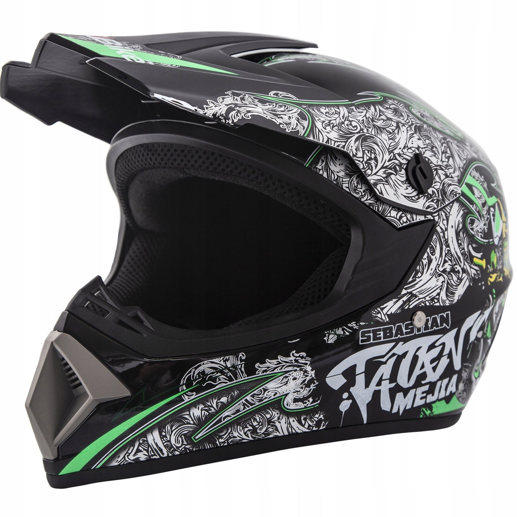 CROSS HELMET FOR ENDURO QUAD ATV BMX BIKE SCOOTER XS 53-54 cm BLACK Manufacturer's catalog number MCGKA90545