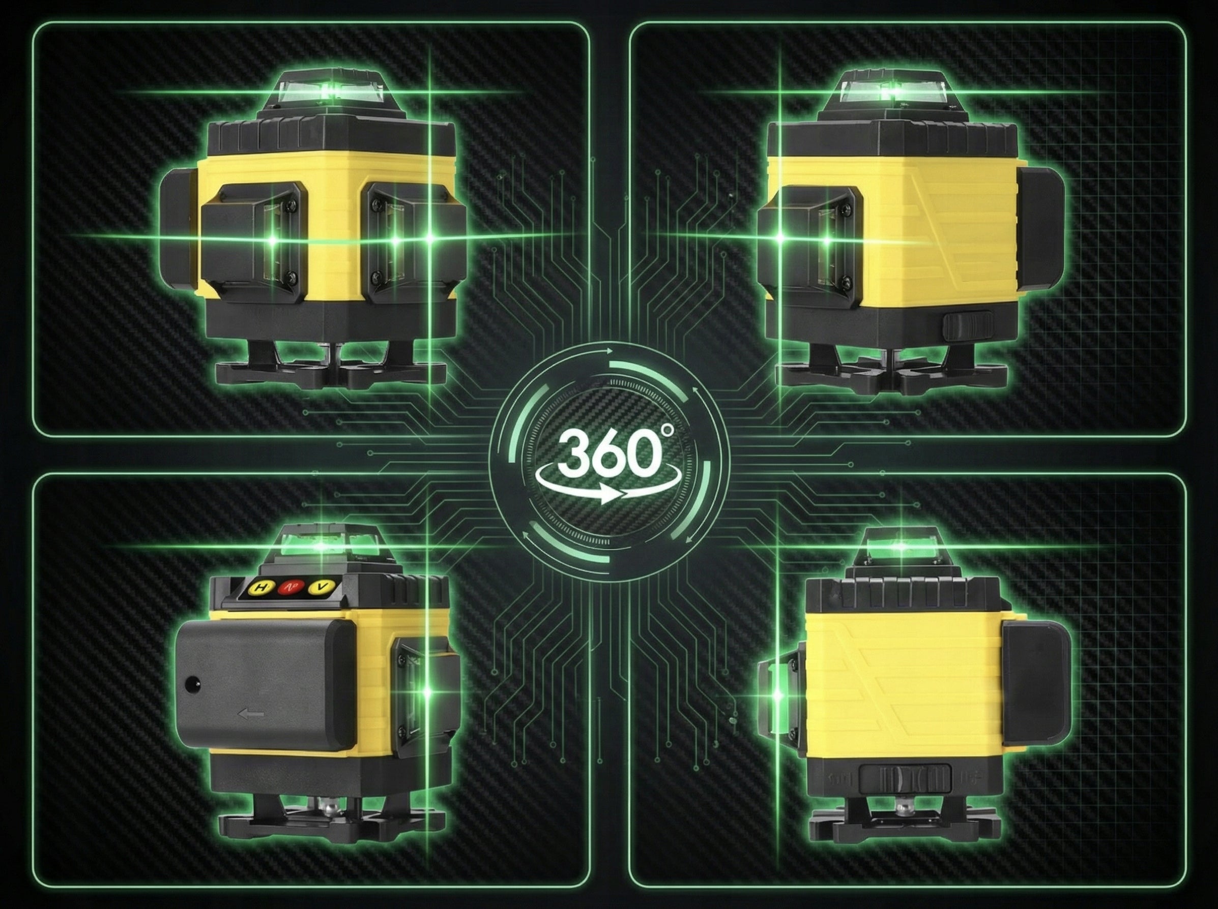 CROSS LASER 360 WITH TRIPOD 16 LINES 4D SELF-LEVELING LEVEL Type cross-line