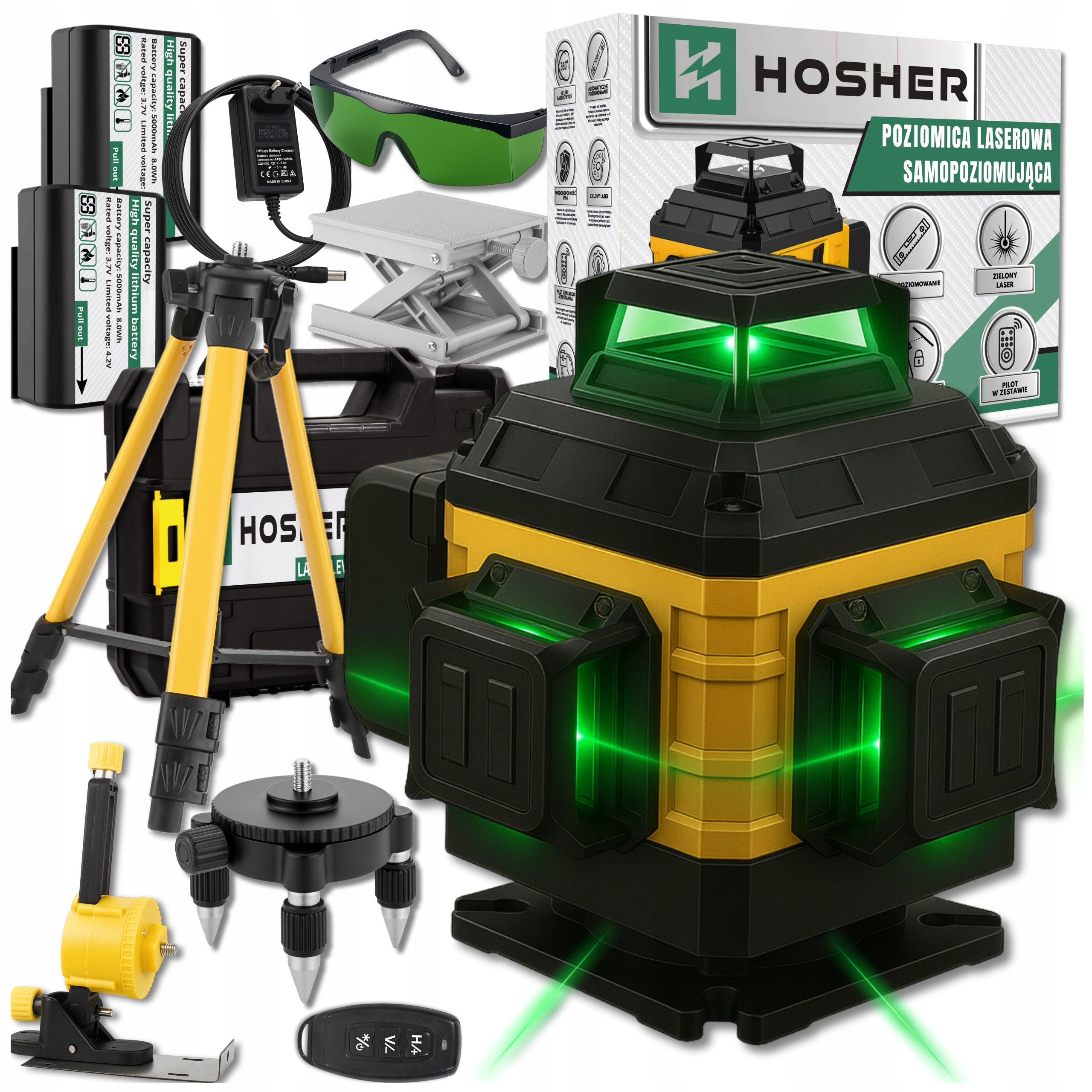 CROSS LASER LEVEL 16 LINES LASER 4D 360 TRIPOD CASE SET PRO
