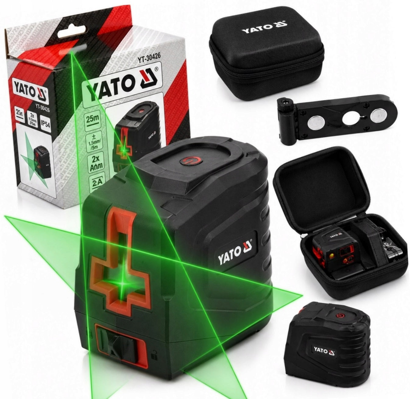 CROSS LASER SELF-LEVELING GREEN 25 METERS LASER LEVEL YATO