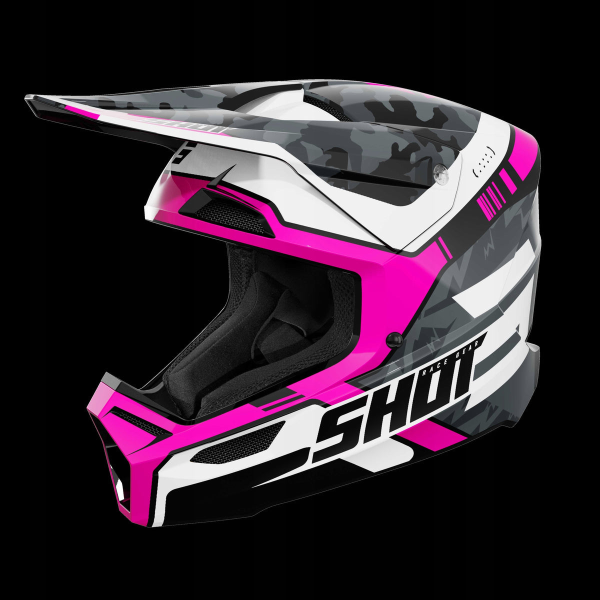 CROSS QUAD SHOT FURIOUS FLASH PINK GLOSS HELMET (XL) A05-21OC-B02-11 Manufacturer Shot