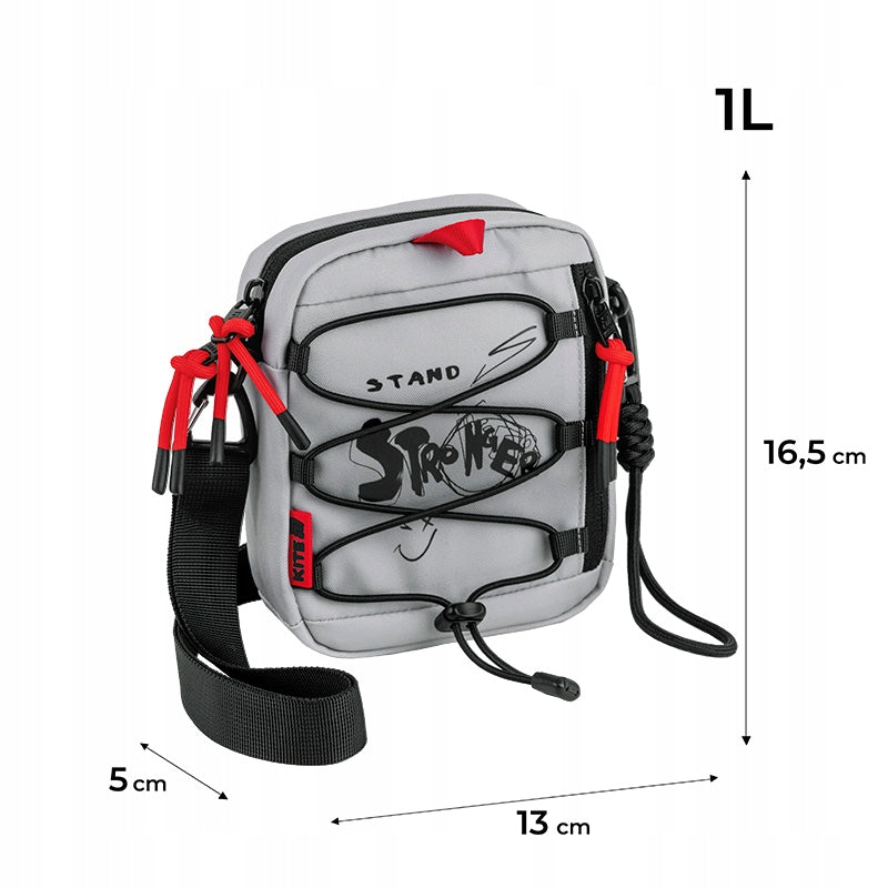 CROSSBODY BAG SHOULDER BAG GREY YOUTH WITH DRAWSTRING KITE Manufacturer code K25-2520-2