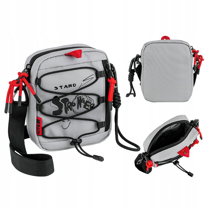 CROSSBODY BAG SHOULDER BAG GREY YOUTH WITH DRAWSTRING KITE