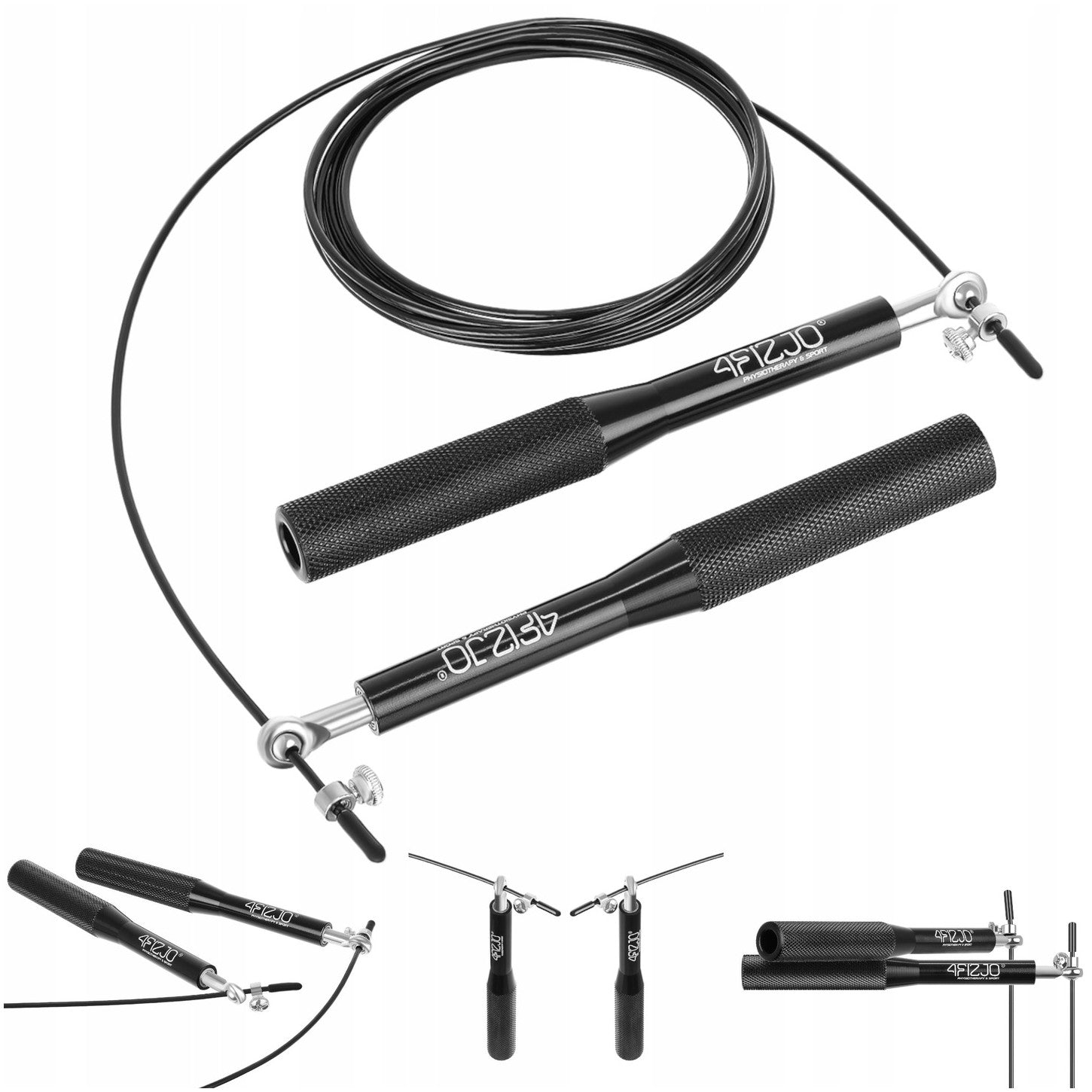 CROSSFIT ALUMINUM BOXING JUMP ROPE WITH BEARINGS ADJUSTABLE FITNESS SPEED