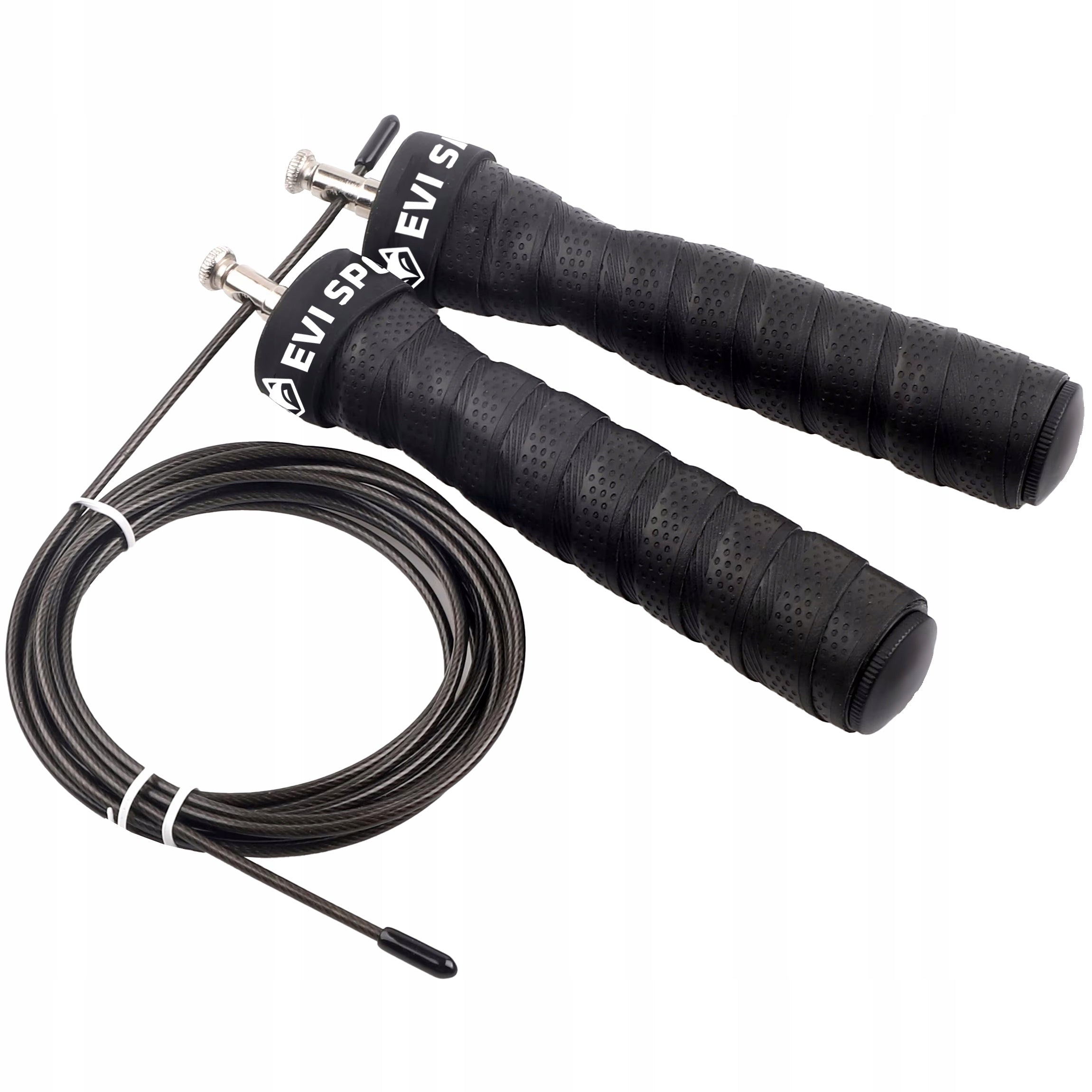 CROSSFIT BOXING JUMP ROPE ADJUSTABLE WITH BEARINGS AND LOAD DURABLE Color black