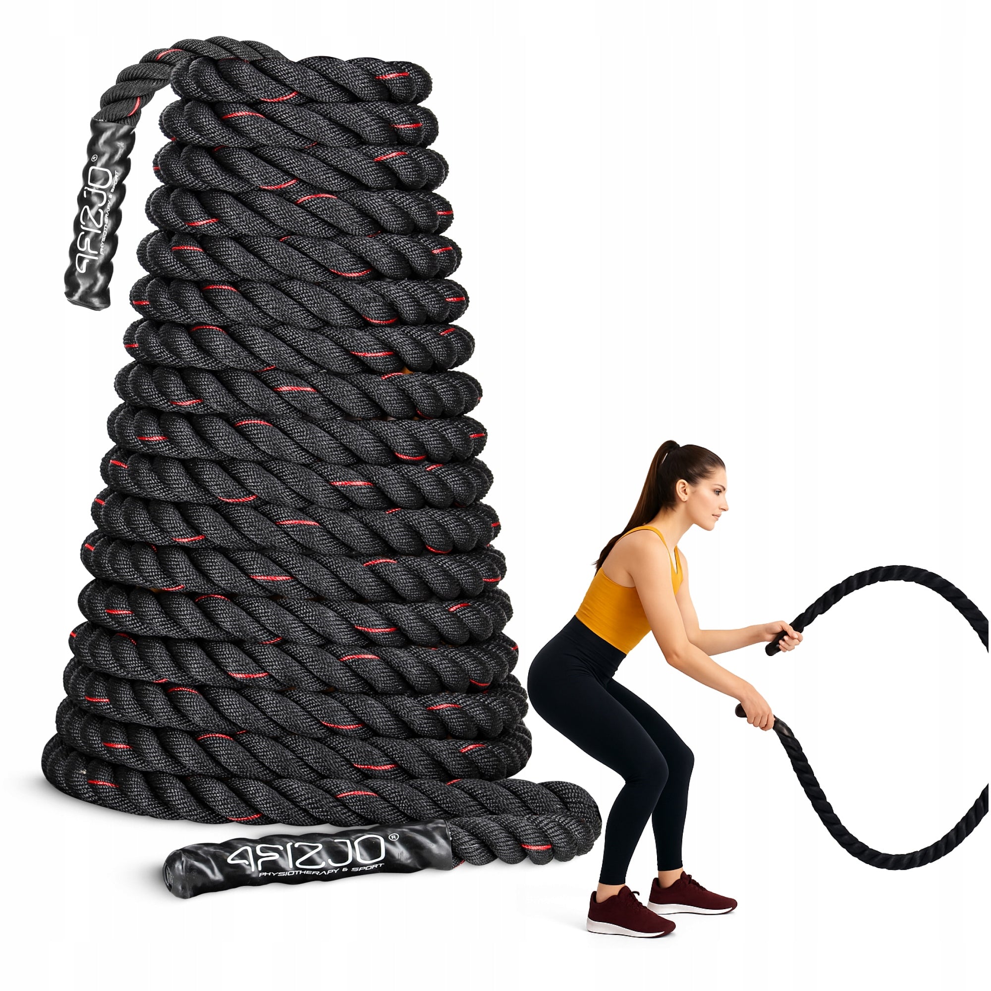 CROSSFIT TRAINING ROPE FOR MUSCLE STRENGTHENING POWER BATTLE ROPE 15 m