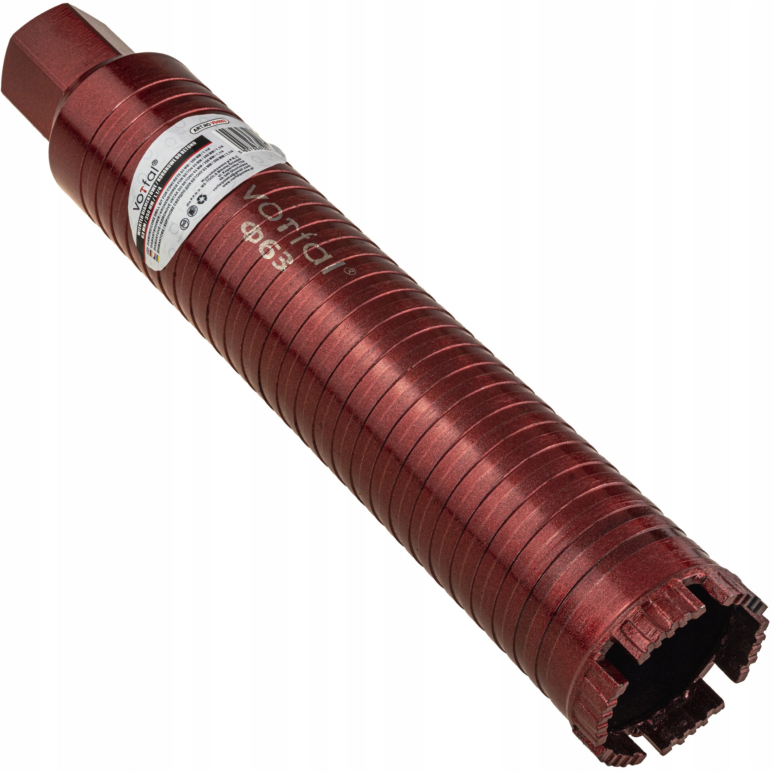 CROWN DRILL DIAMOND LACE 63 MM 1.1/4 PRO DRILLING RIG 350 Purpose concrete aerated concrete bricks stone cement slabs
