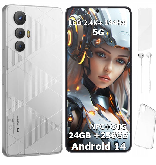 CUBOT MAX 5 smartphone 24/256GB NFC DUAL SIM 5G 4G 6.95" OTG + CASE
