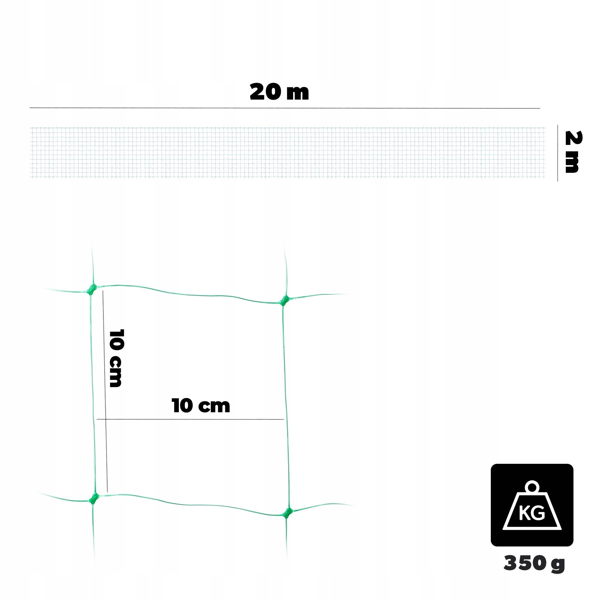 CUCUMBER NET FOR CLIMBING PLANTS 2 x 20 m VEGETABLES TOMATOES GARDEN SUPPORT Manufacturer Kadax