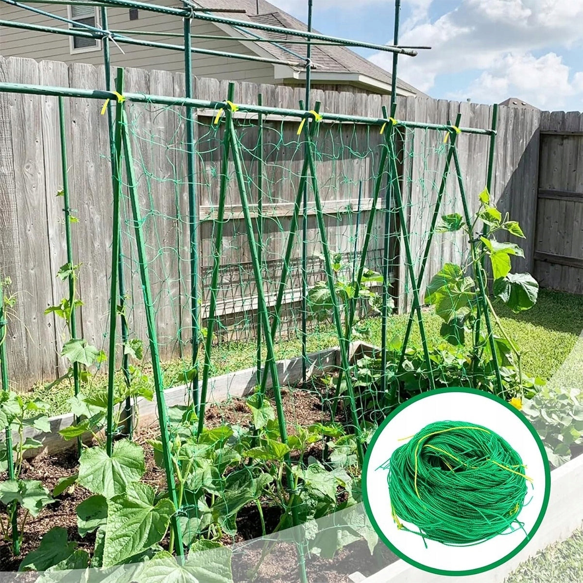 CUCUMBER NET FOR CLIMBING PLANTS 2x 5m VEGETABLES TOMATOES GARDEN SUPPORT Kind mesh