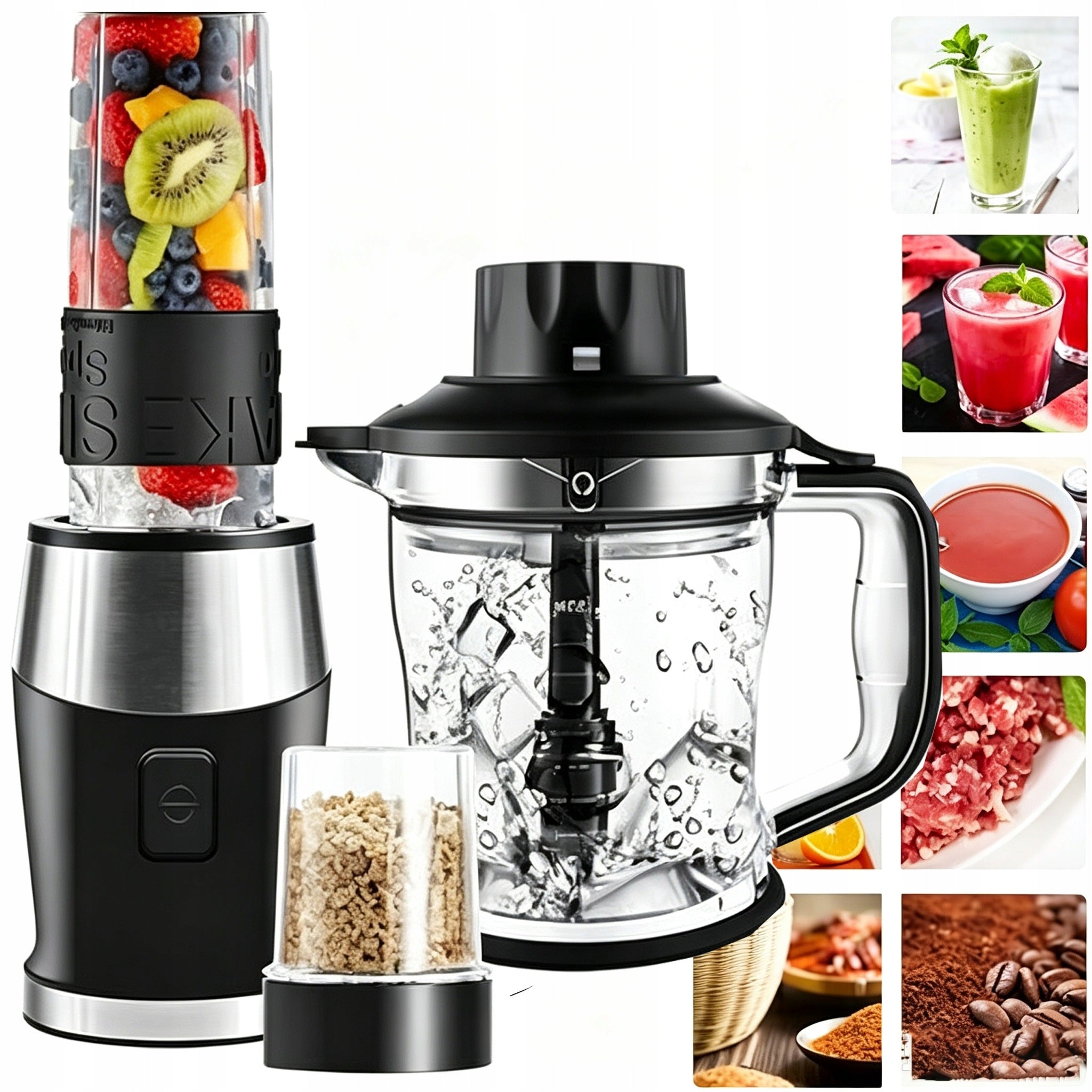 CUP BLENDER 3in1 SMOOTHIE COCKTAIL MIXER MEAT COFFEE GRINDER