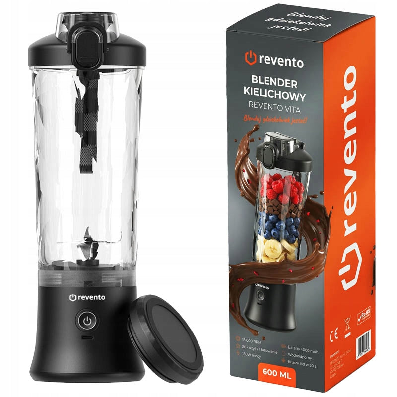 CUP BLENDER PORTABLE WIRELESS USB FOR PERSONAL SMOOTHIE 600ML Manufacturer code Blender bezprzewodowy przenośny Vita