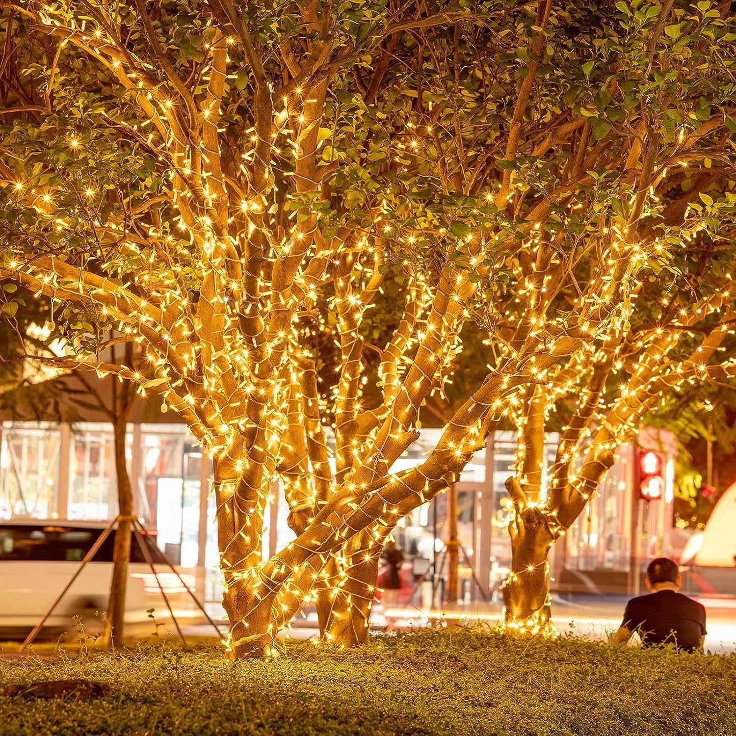 CURTAIN CHRISTMAS TREE LIGHTS WITH TIMER EXTERNAL AND INTERNAL WATERPROOF Length 500 cm
