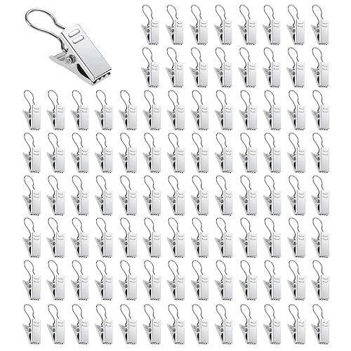 CURTAIN CLIPS SILVER STAINLESS STEEL UNIVERSAL 50 PCS STEEL Brand no brand
