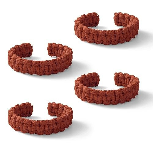 CURTAIN GARTERS NATURAL ROPE SET OF 4 BROWN RUSTIC Brand no brand